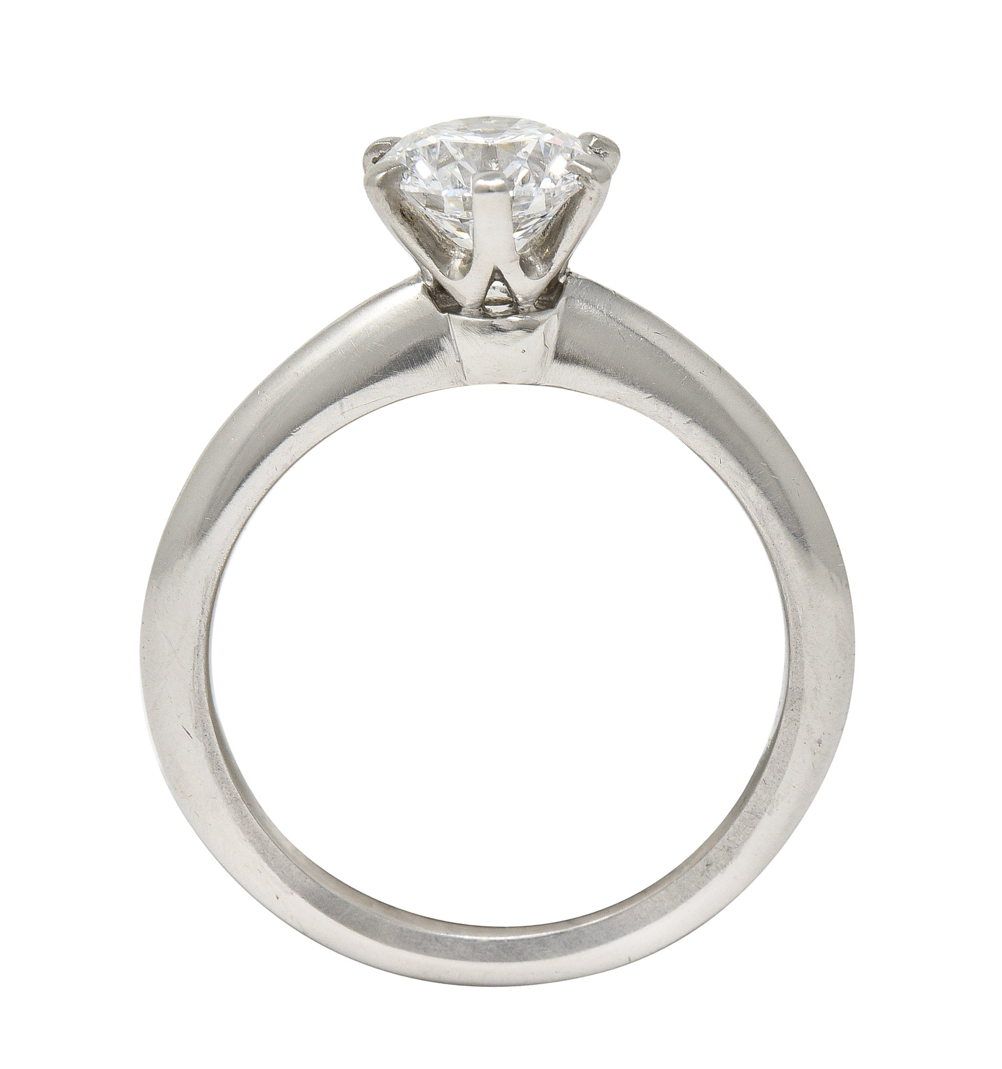 Tiffany & Co. Mid-Century 1.06 CTW Transitional Cut Solitaire Diamond Engagement Ring GIA Wilson's Estate Jewelry