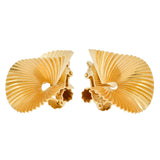 Tiffany & Co. Retro 18 Karat Gold Vintage Fanning Schuler Vintage Earrings Wilson's Estate Jewelry