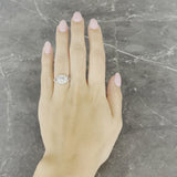 Art Deco 3.79 CTW Transitional Cut Diamond Platinum Garland Engagement Ring