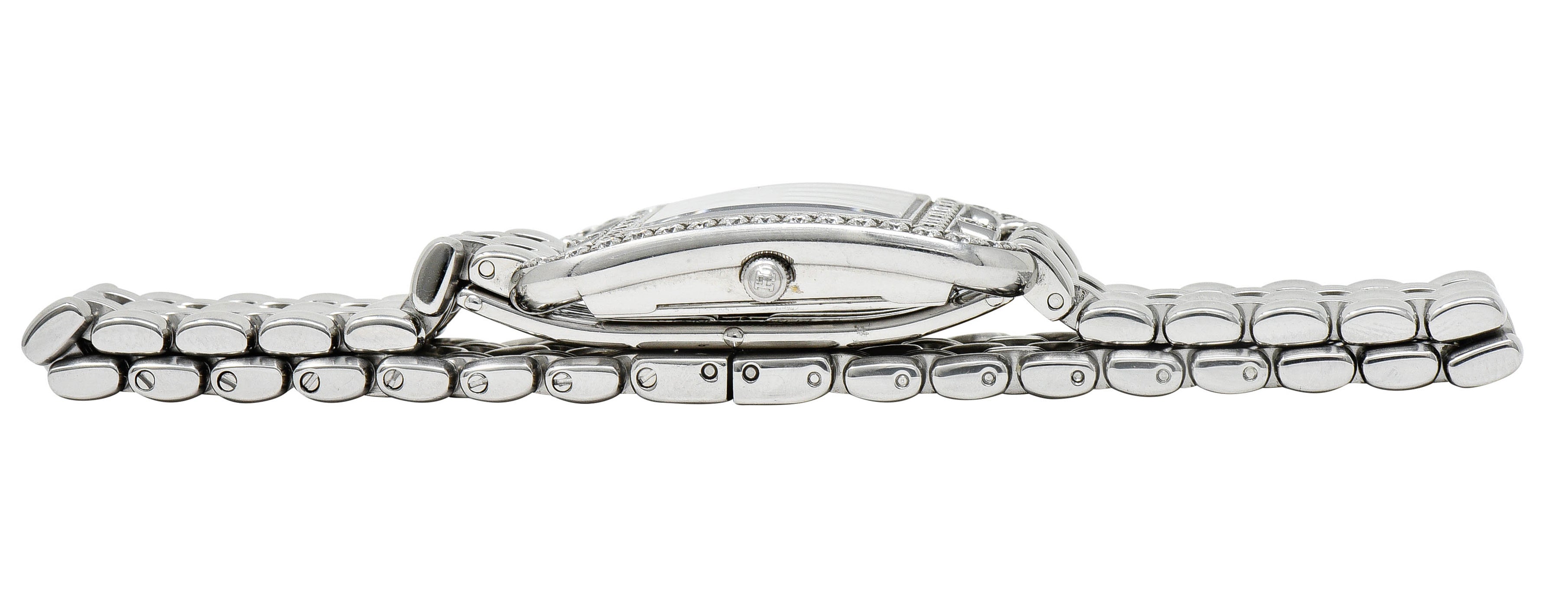 Hermes 1.25 CTW Diamond Stainless Steel Cape Cod Watch Braceletbracelet - Wilson's Estate Jewelry