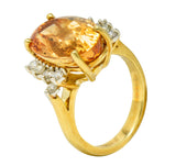 8.54 CTW Topaz Diamond 18 Karat Gold Cocktail RingRing - Wilson's Estate Jewelry