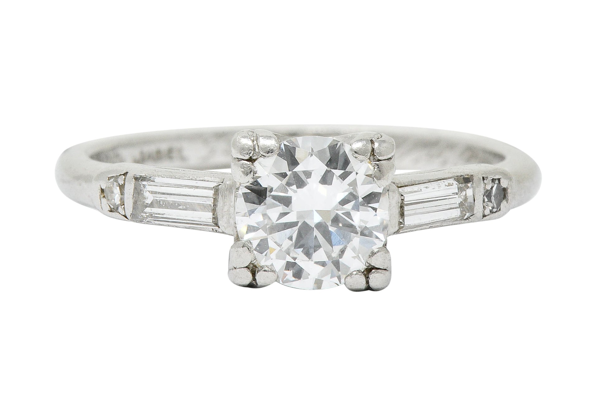 Jabel Late Art Deco 0.83 CTW Diamond Platinum Engagement RingRing - Wilson's Estate Jewelry