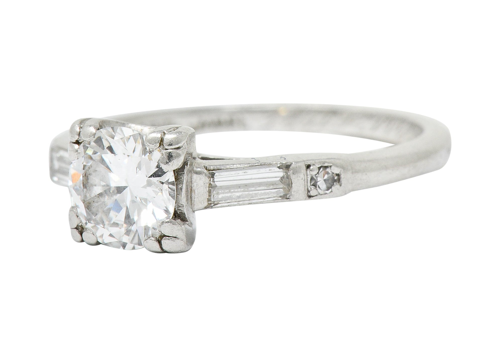 Jabel Late Art Deco 0.83 CTW Diamond Platinum Engagement RingRing - Wilson's Estate Jewelry