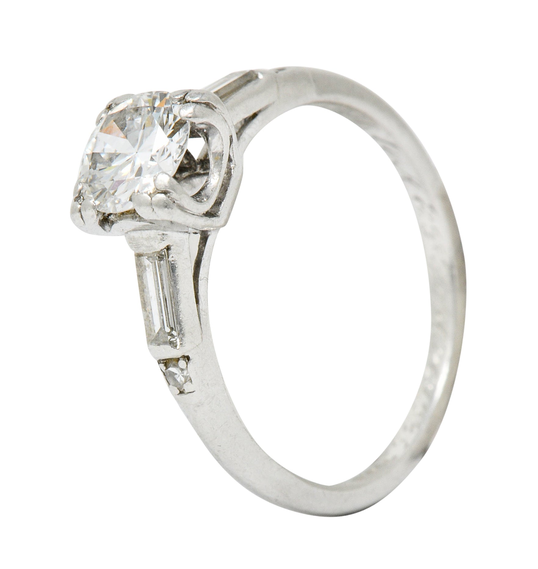 Jabel Late Art Deco 0.83 CTW Diamond Platinum Engagement RingRing - Wilson's Estate Jewelry