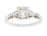 Exquisite Retro 2.08 CTW Diamond Platinum Trillion Engagement Ring GIA Wilson's Estate Jewelry