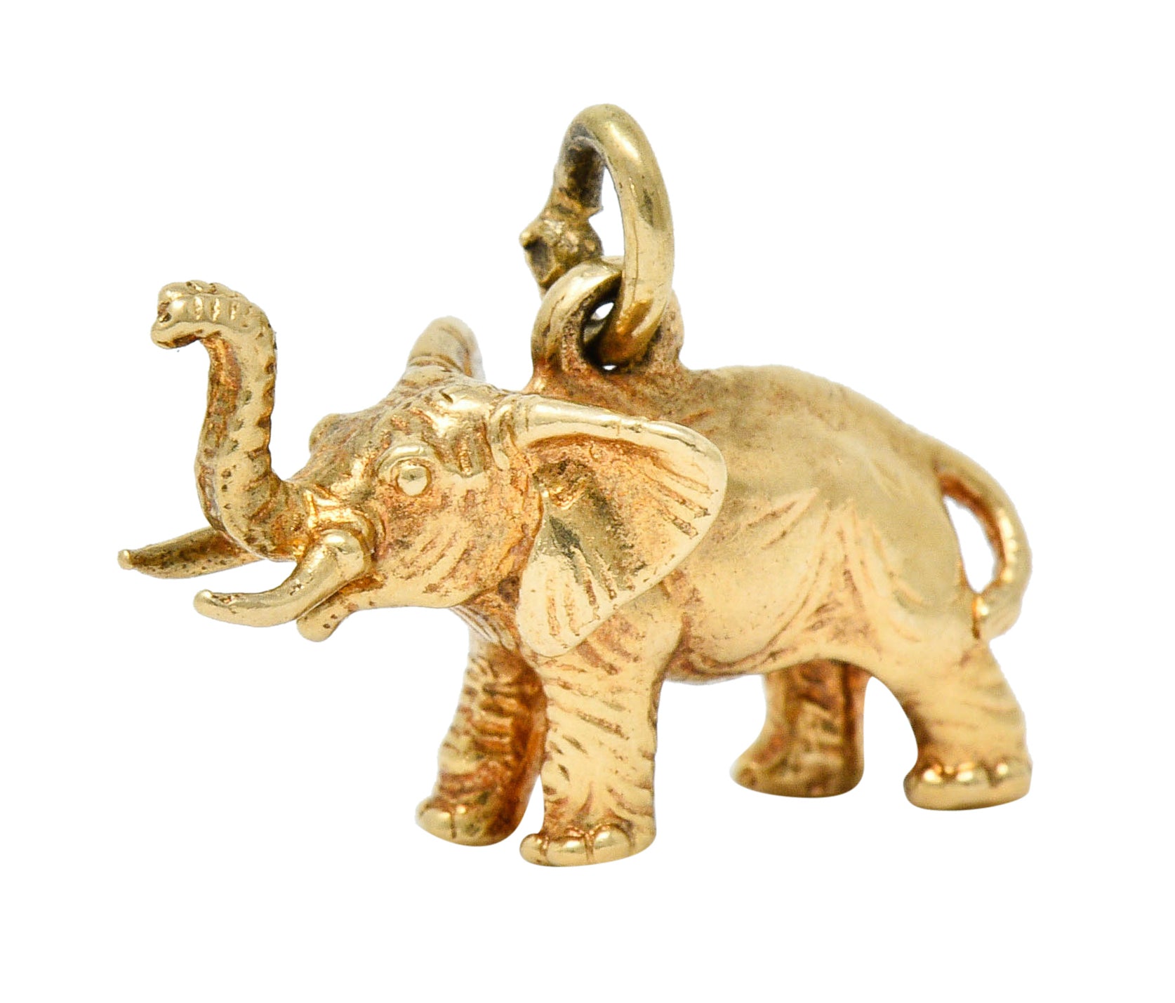 Sloan & Co. Retro 14 Karat Gold Elephant Charmcharm - Wilson's Estate Jewelry