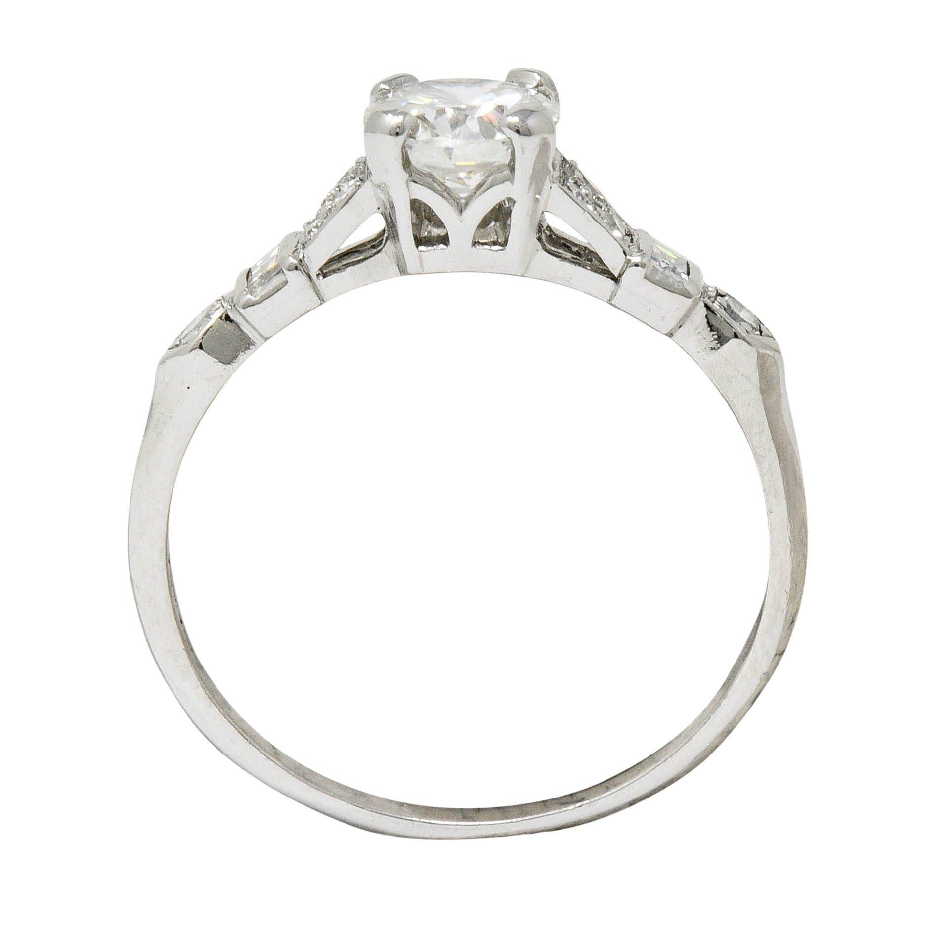 Maurice Tishman Retro 1.10 CTW Diamond Platinum Engagement RingRing - Wilson's Estate Jewelry