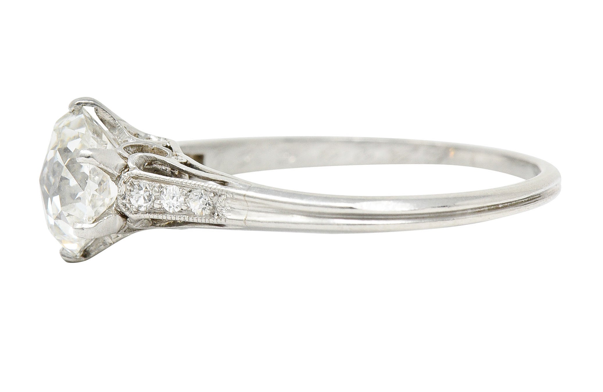 Edwardian 1.60 CTW Jubilee Diamond Platinum Engagement RingRing - Wilson's Estate Jewelry