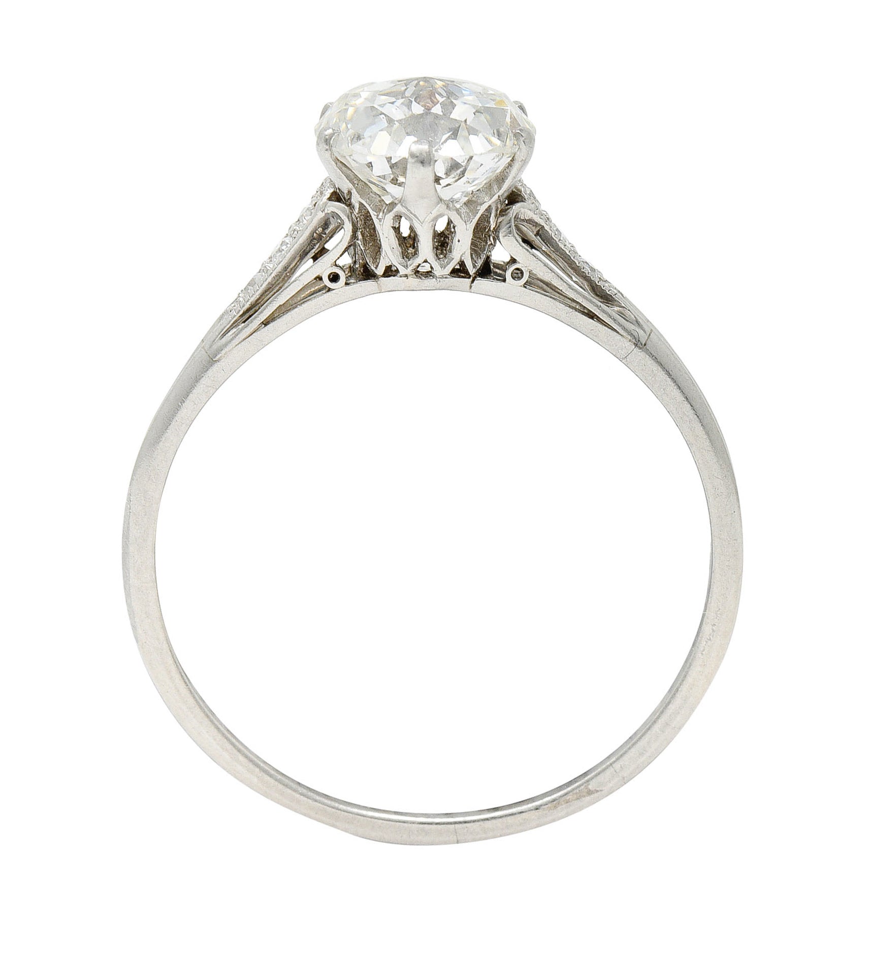 Edwardian 1.60 CTW Jubilee Diamond Platinum Engagement RingRing - Wilson's Estate Jewelry