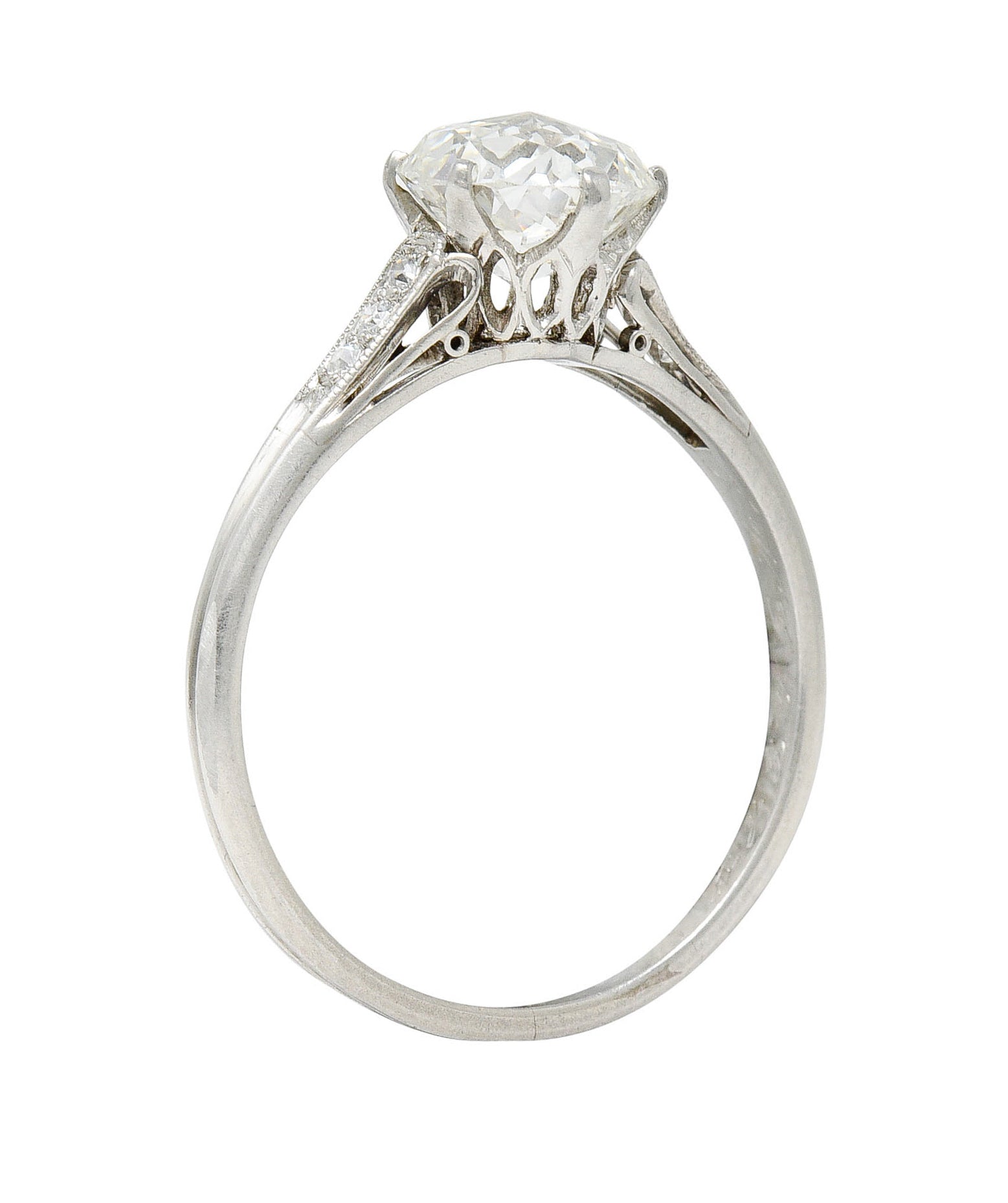 Edwardian 1.60 CTW Jubilee Diamond Platinum Engagement RingRing - Wilson's Estate Jewelry