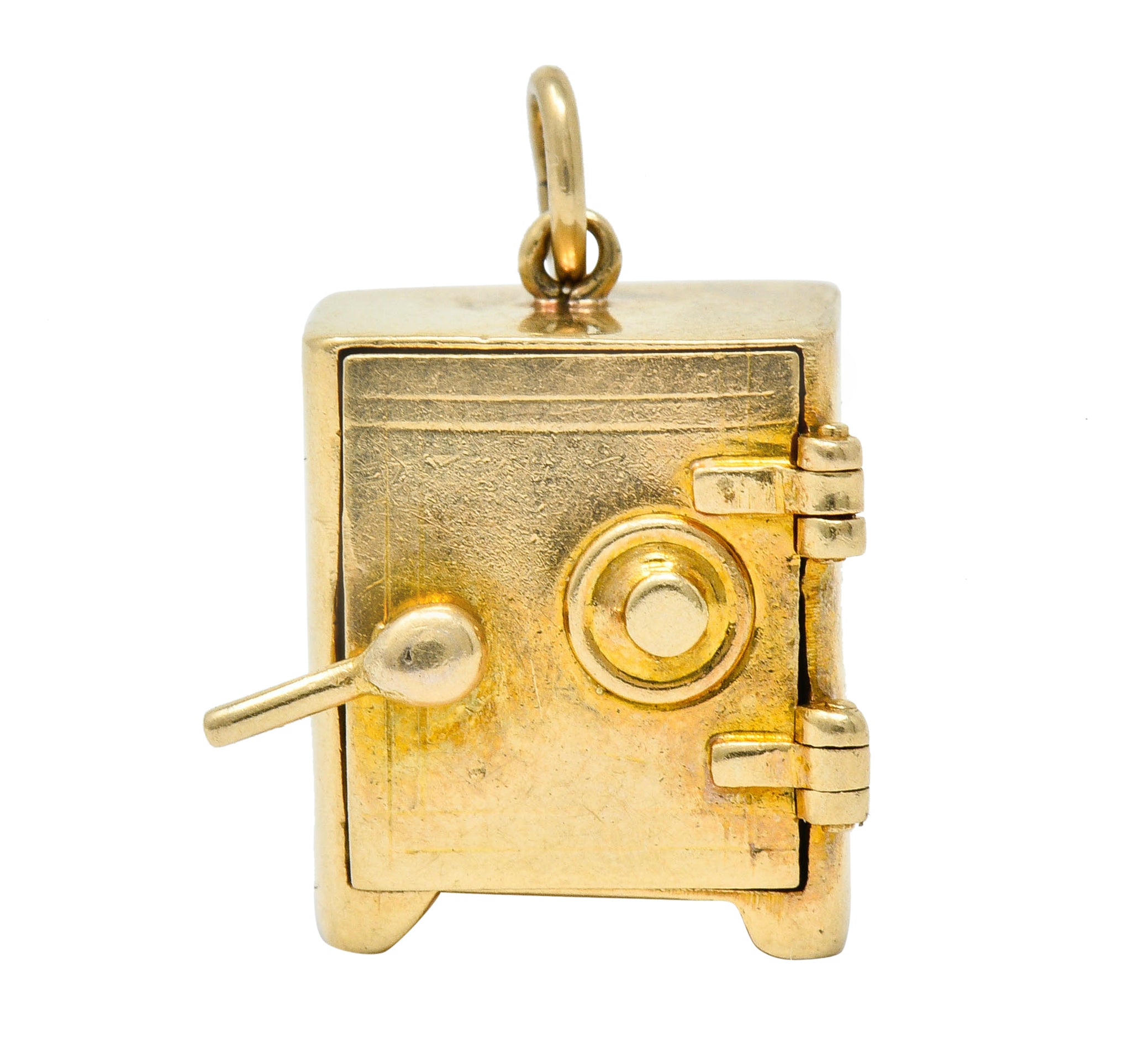 Retro 14 Karat Gold Functional Safe Charm Circa 1940charm - Wilson's Estate Jewelry