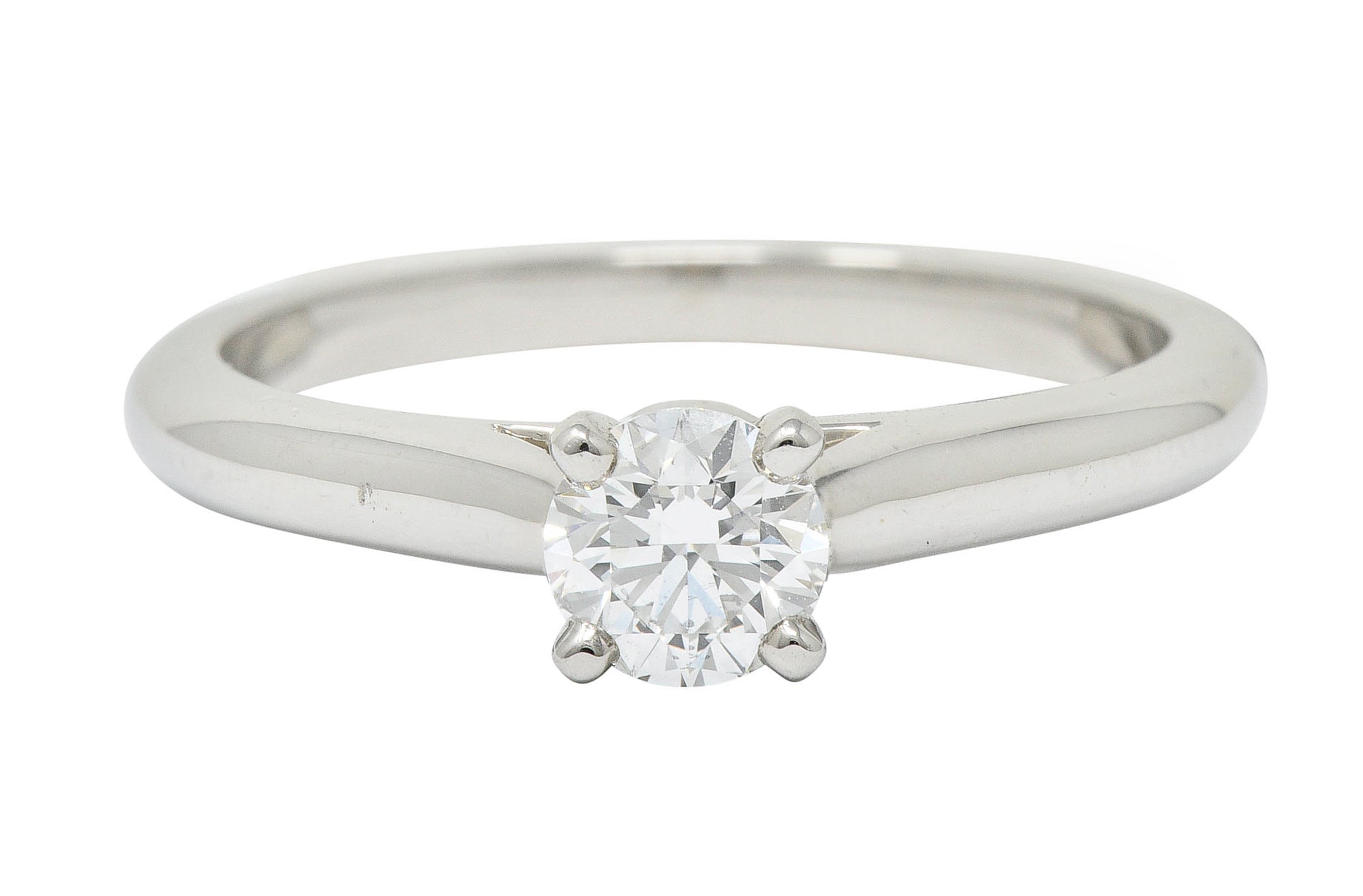 Cartier 0.31 CTW Platinum Cathedral Solitaire Engagement RingRing - Wilson's Estate Jewelry