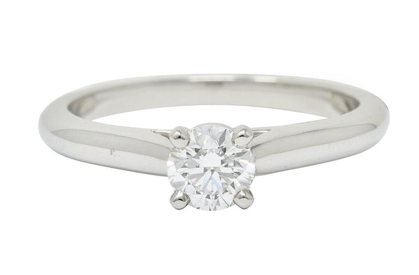 Cartier 0.31 CTW Platinum Cathedral Solitaire Engagement RingRing - Wilson's Estate Jewelry