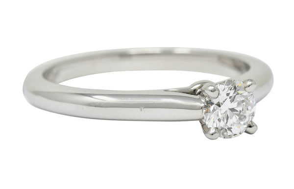 Cartier 0.31 CTW Platinum Cathedral Solitaire Engagement RingRing - Wilson's Estate Jewelry