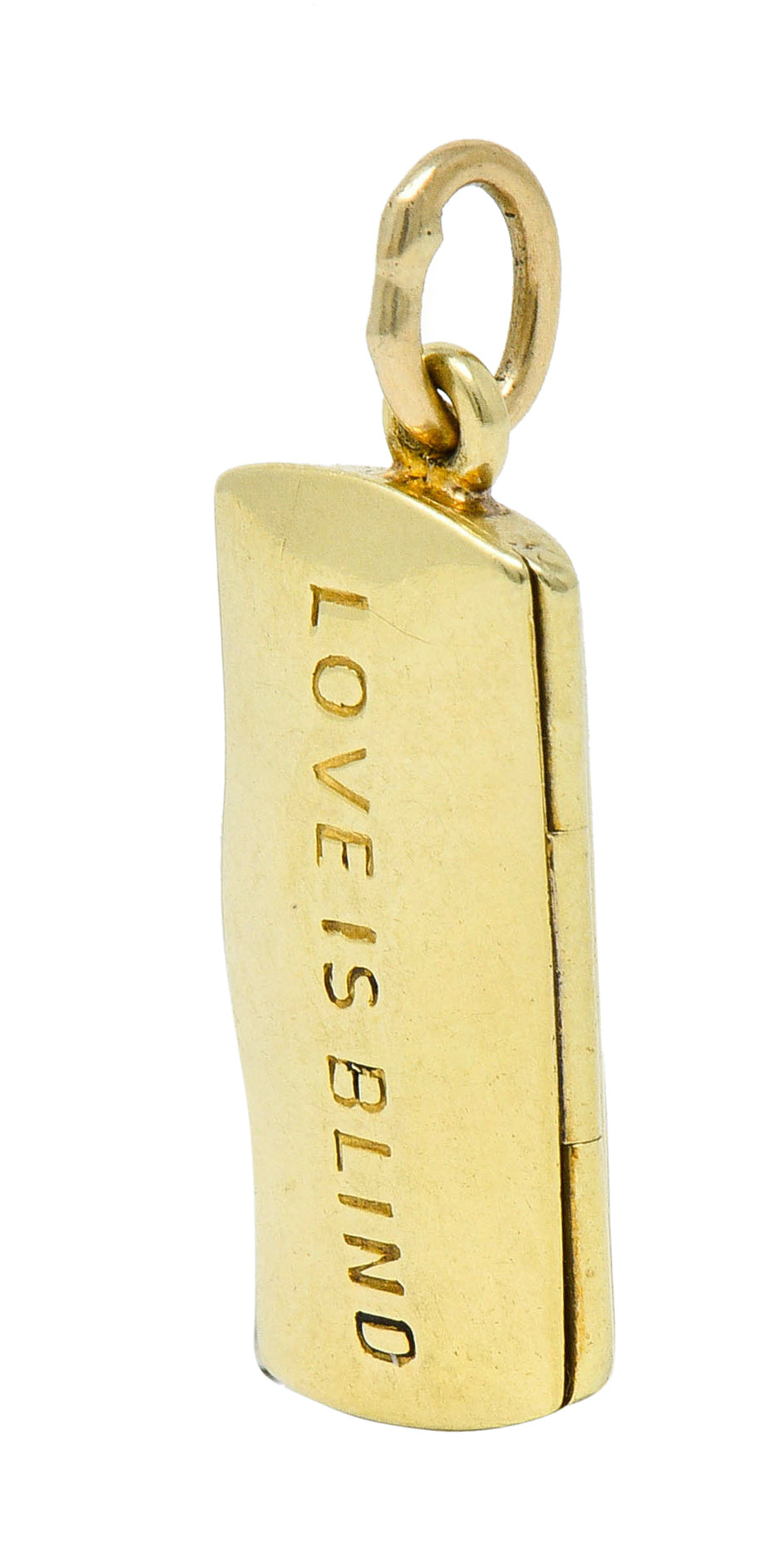 Sloan & Co. Retro 14 Karat Gold Love Is Blind Charmcharm - Wilson's Estate Jewelry