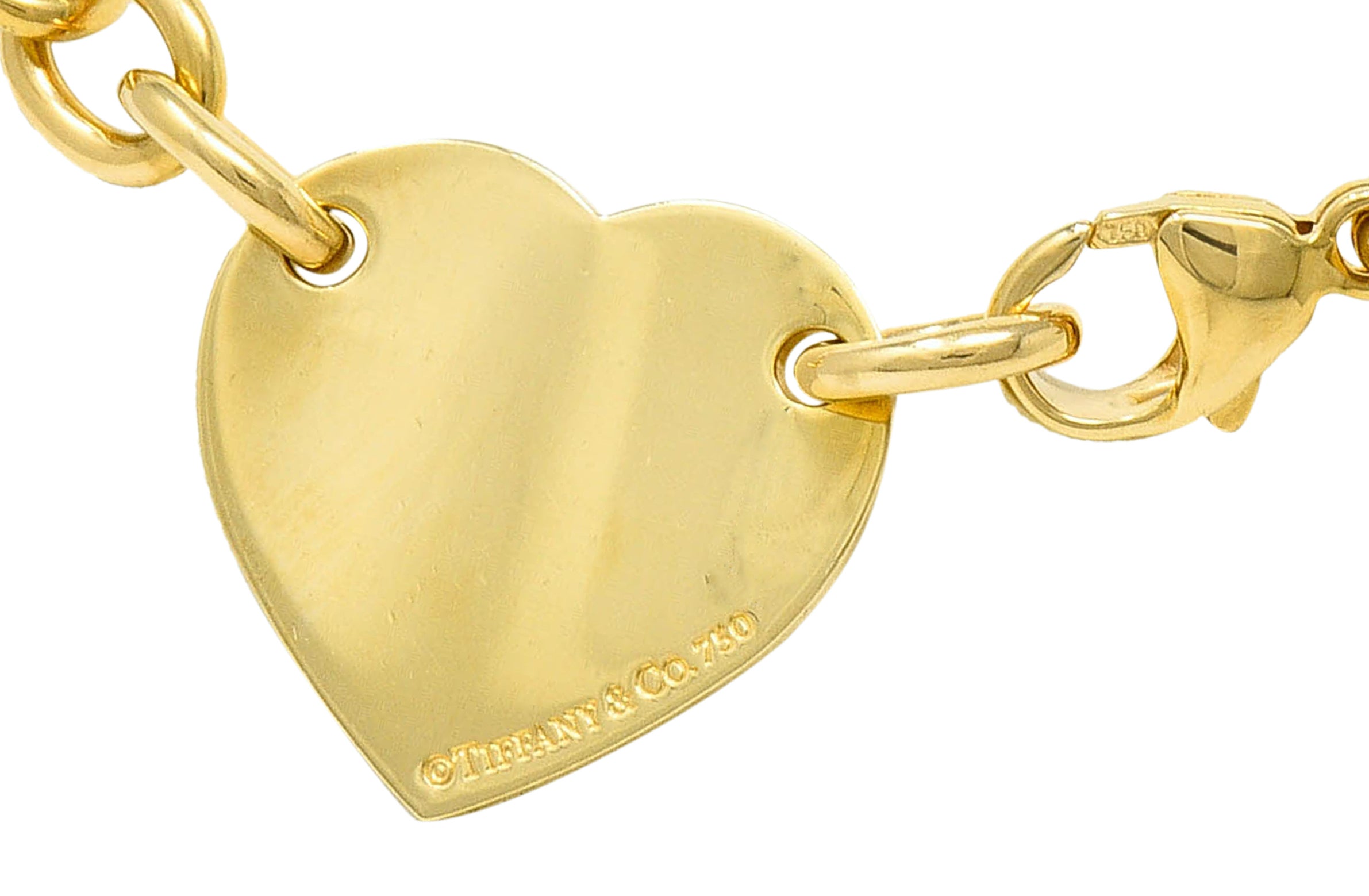 We-5886 Tiffany & Co. Vintage 18 Karat Gold Tiffany Heart Collar NecklaceNecklace - Wilson's Estate Jewelry