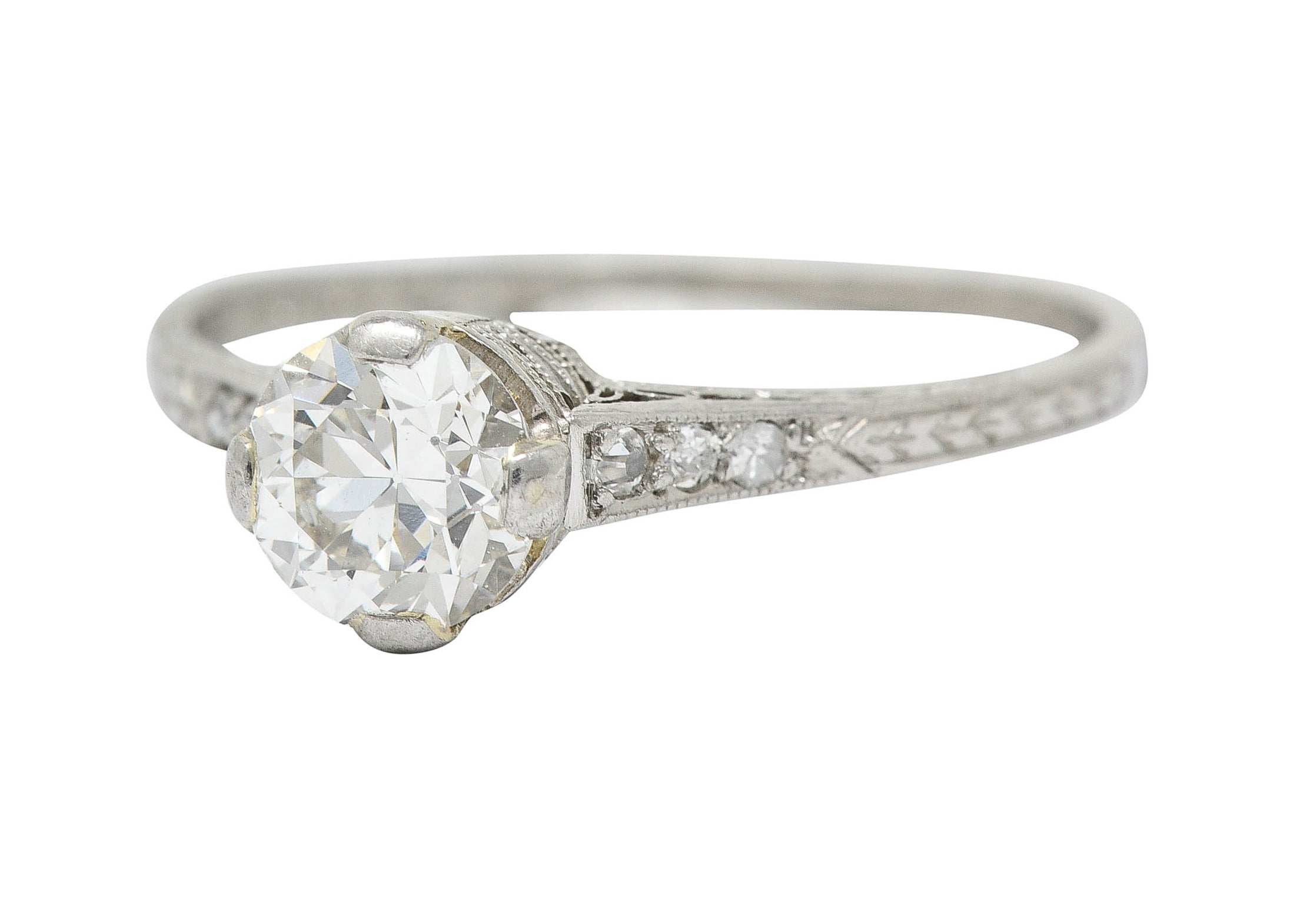 1922 Art Deco 0.90 CTW Diamond Platinum Engagement RingRing - Wilson's Estate Jewelry