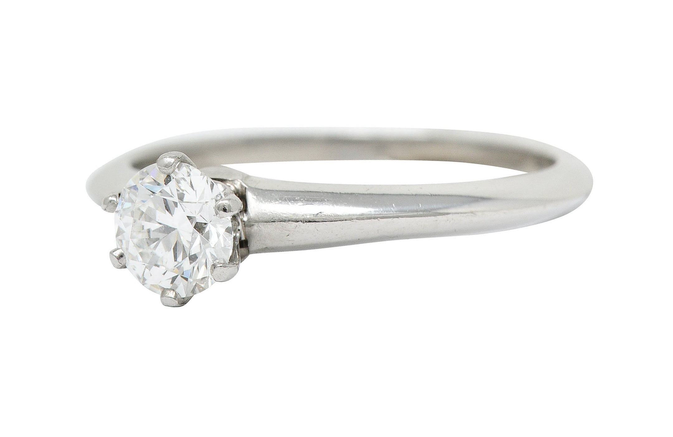 Tiffany & Co. 0.60 CTW Diamond Platinum Solitaire Engagement RingRing - Wilson's Estate Jewelry