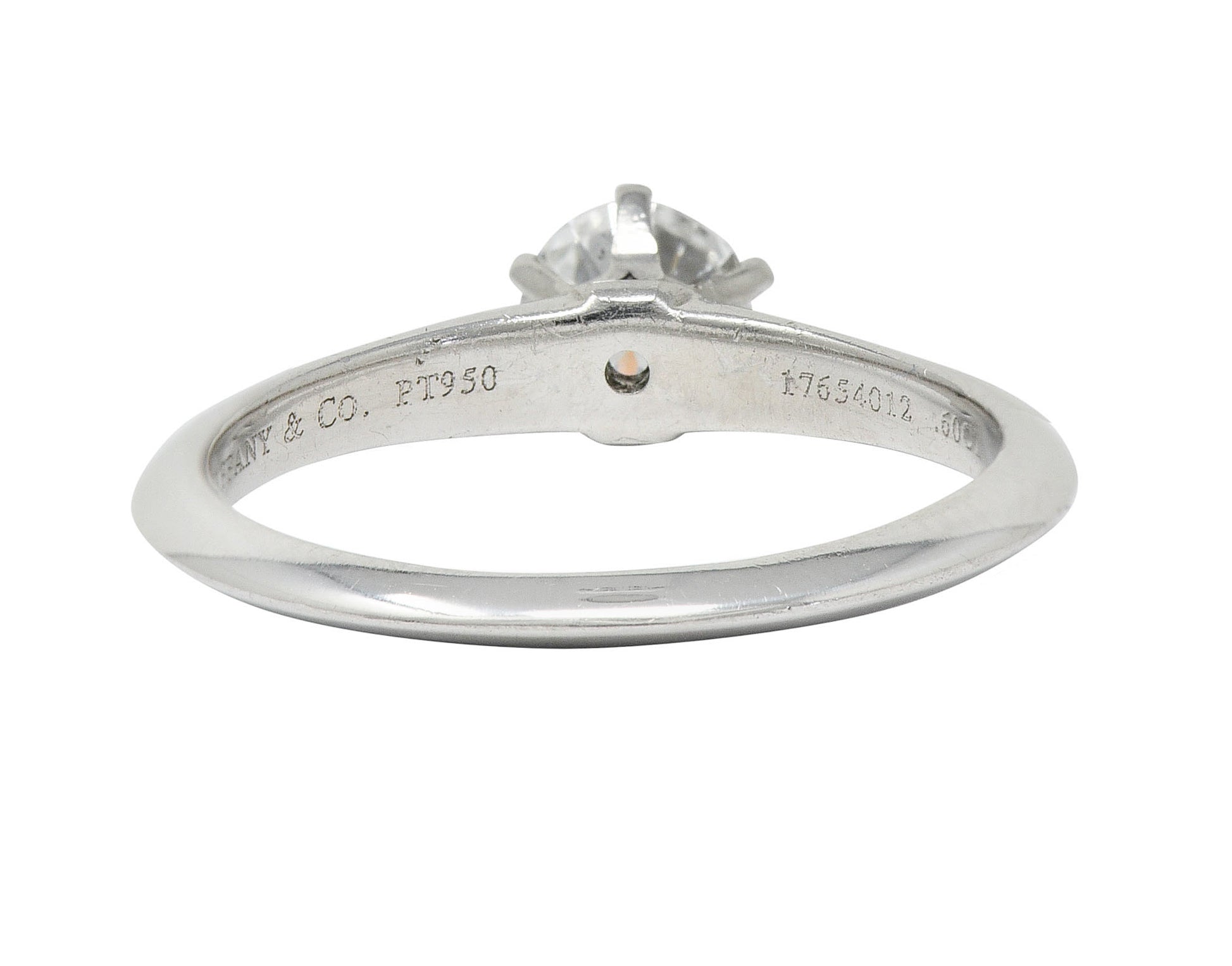 Tiffany & Co. 0.60 CTW Diamond Platinum Solitaire Engagement RingRing - Wilson's Estate Jewelry