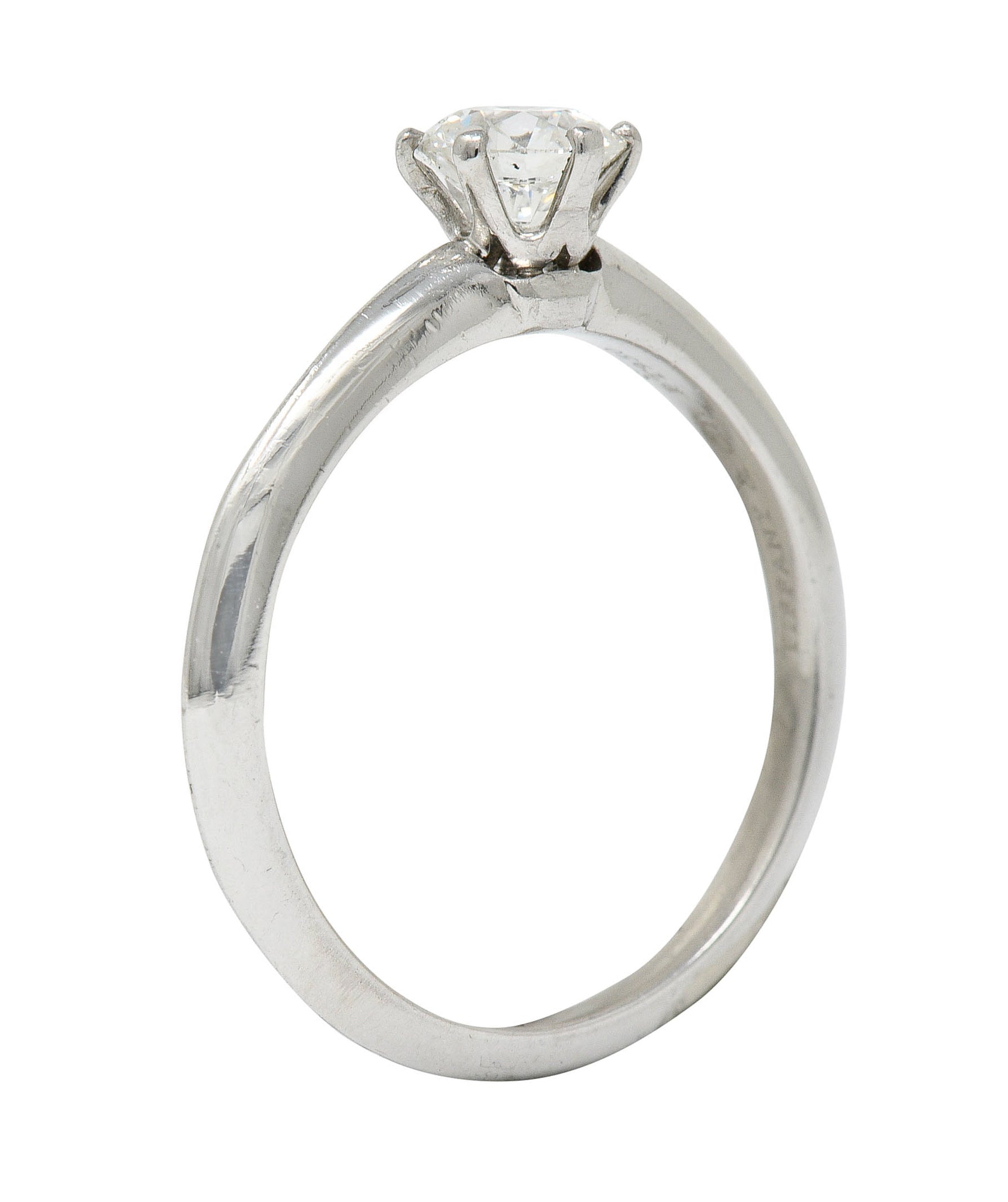 Tiffany & Co. 0.60 CTW Diamond Platinum Solitaire Engagement RingRing - Wilson's Estate Jewelry