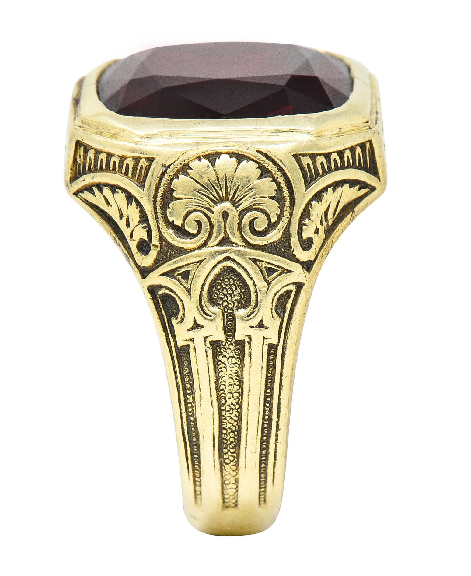 Allsopp Steller Art Nouveau Garnet 14 Karat Gold Gemstone RingRing - Wilson's Estate Jewelry