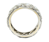 Vintage 3.78 CTW Diamond 14 Karat White Gold Eternity Band RingRing - Wilson's Estate Jewelry