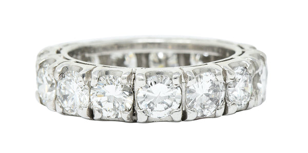 Contemporary 3.45 CTW Diamond Platinum Eternity Band RingRing - Wilson's Estate Jewelry