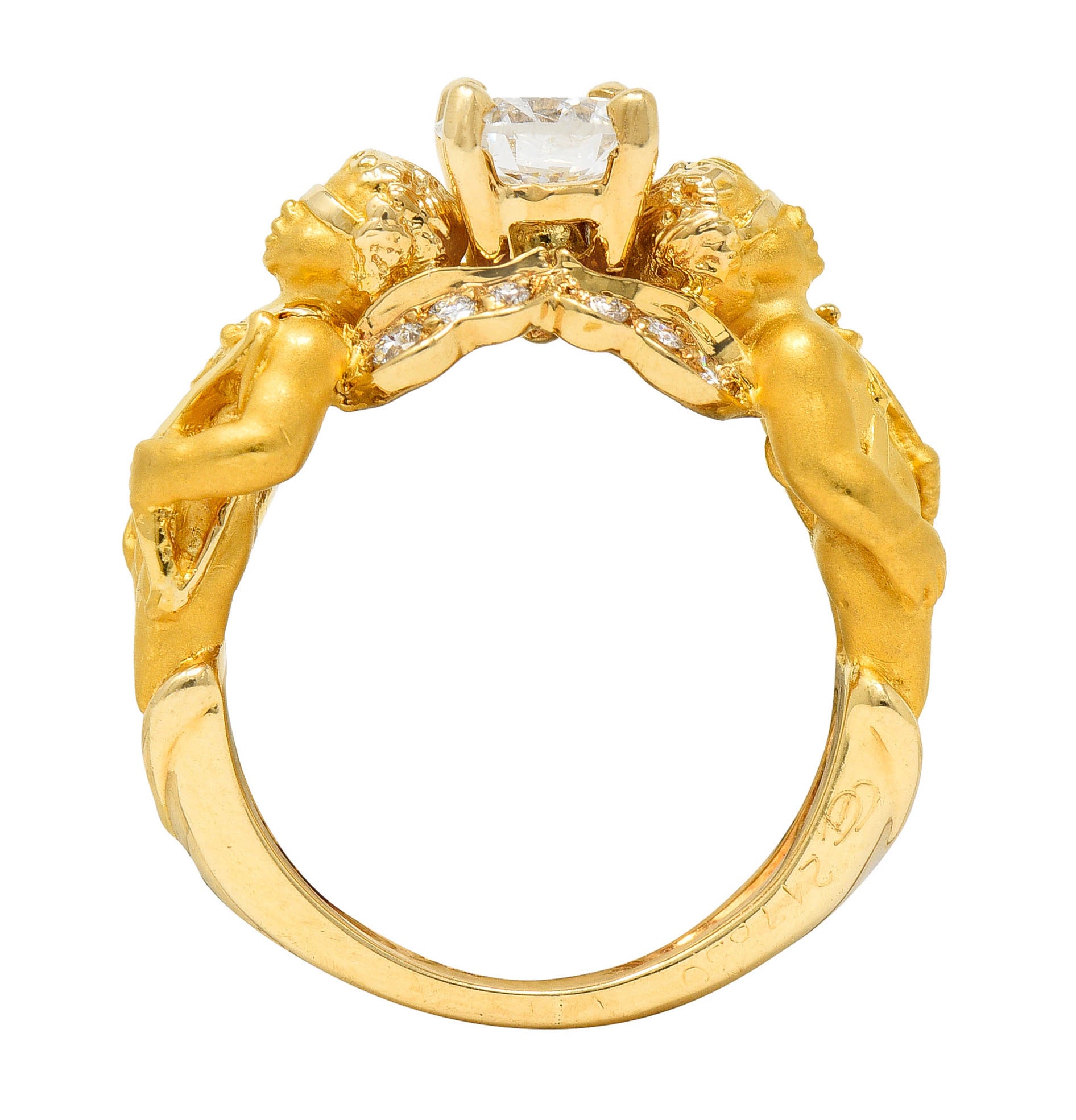 Carrera Y Carrera 0.75 CTW Diamond 18 Karat Gold Cupid RingRing - Wilson's Estate Jewelry