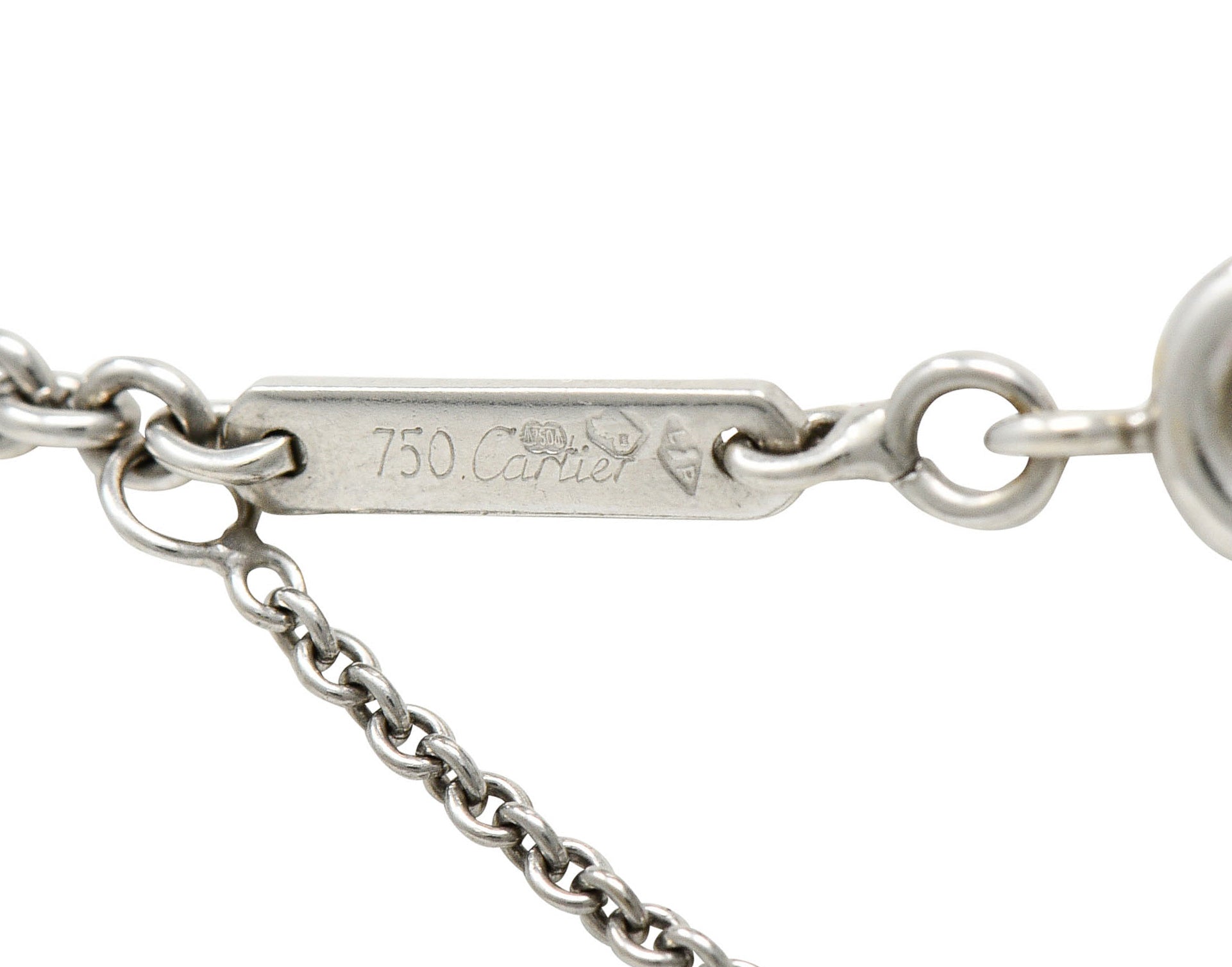 Cartier French 18 Karat White Gold Classic Cable Chain NecklaceNecklace - Wilson's Estate Jewelry