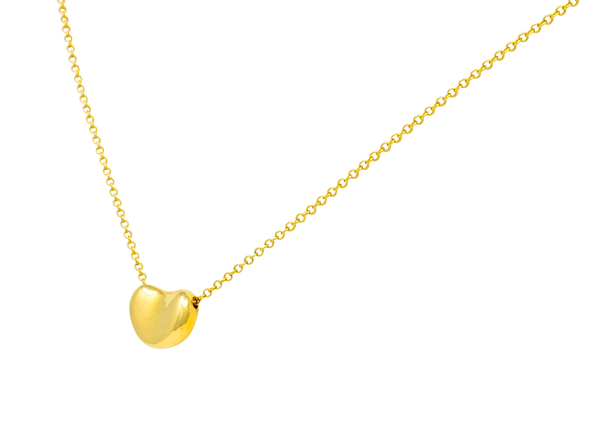 Elsa Peretti Tiffany & Co. 18 Karat Gold Iconic Bean Necklace - Wilson's Estate Jewelry