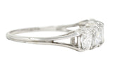 Vintage 1.50 CTW Oval Diamond 14 Karat White Gold Band Ring Wilson's Estate Jewelry