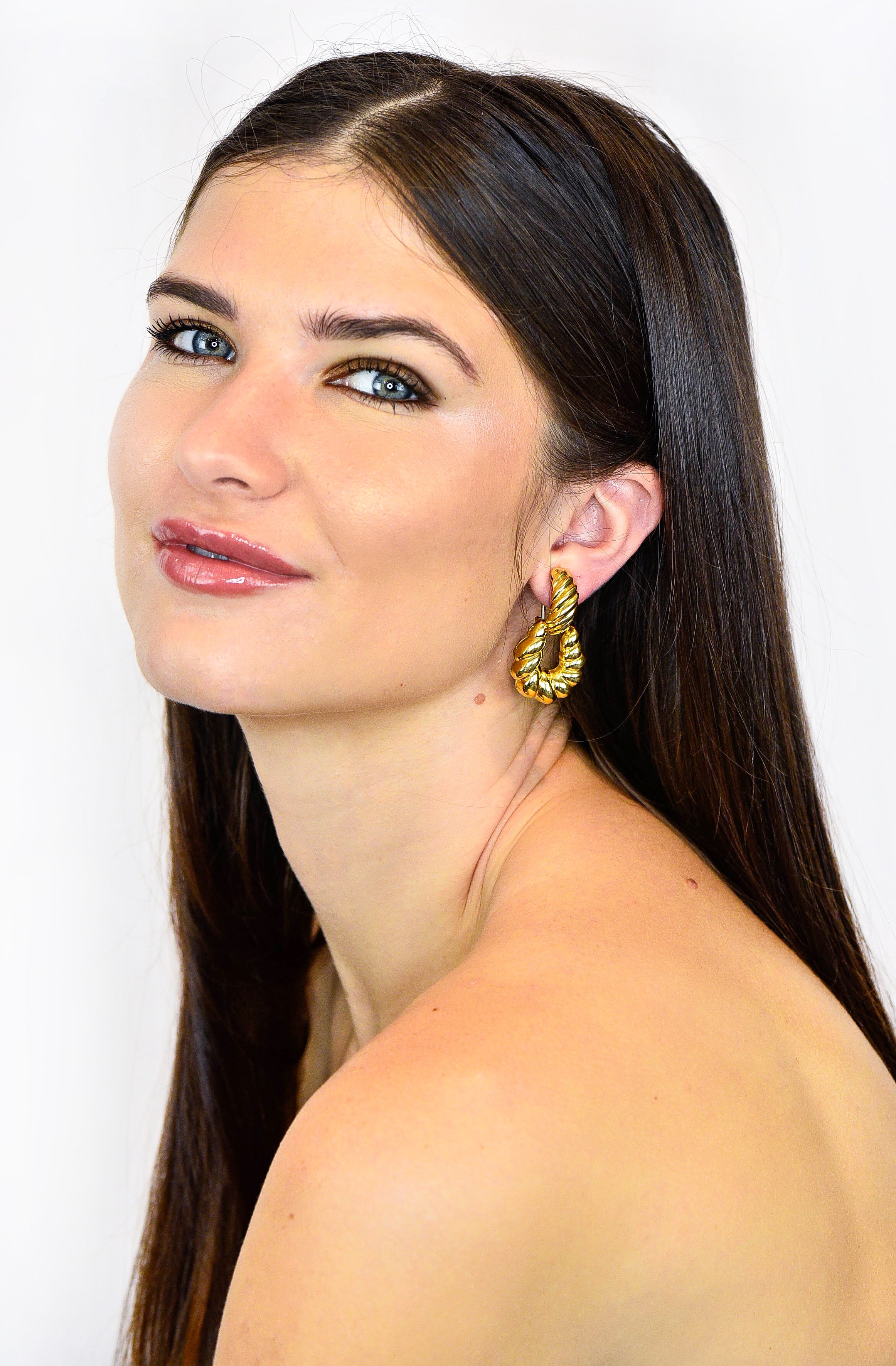 Tiffany & Co. 18 Karat Gold Ribbed Doorknocker Ear-Clip EarringsEarrings - Wilson's Estate Jewelry