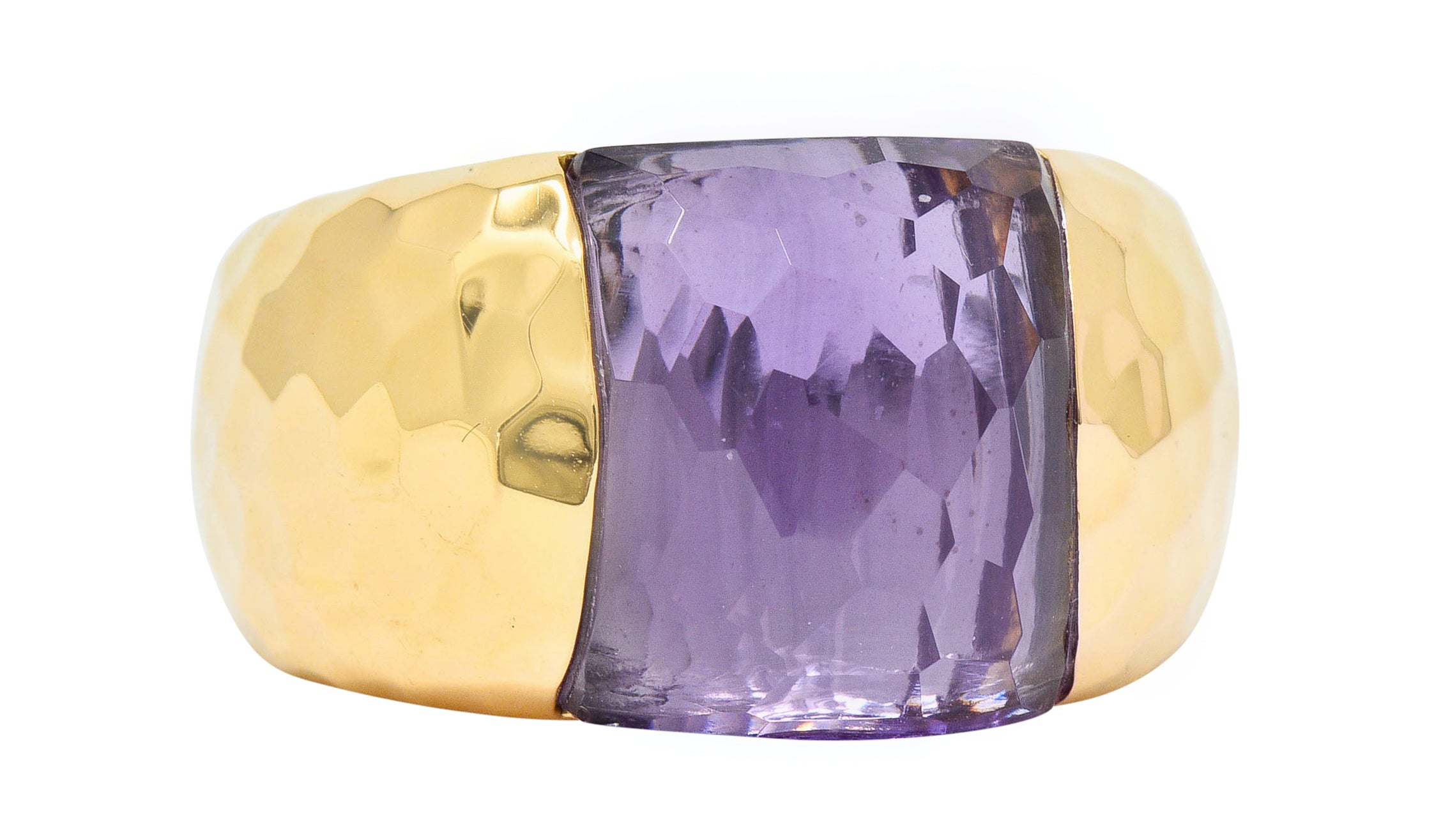 Roberto Coin Amethyst 18 Karat Rose Gold Gemstone Band RingRing - Wilson's Estate Jewelry