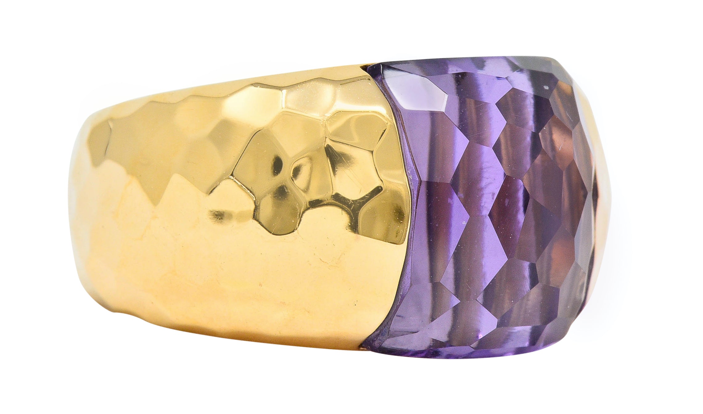 Roberto Coin Amethyst 18 Karat Rose Gold Gemstone Band RingRing - Wilson's Estate Jewelry