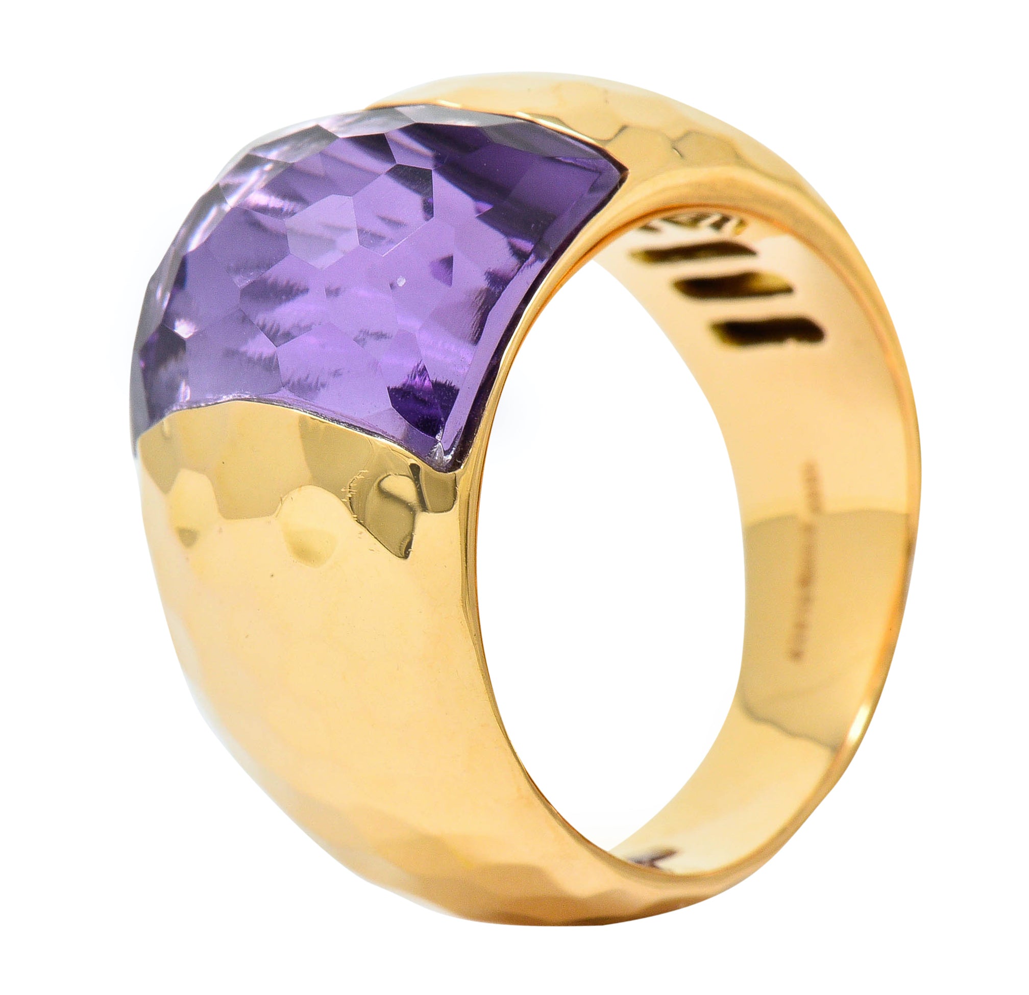 Roberto Coin Amethyst 18 Karat Rose Gold Gemstone Band RingRing - Wilson's Estate Jewelry