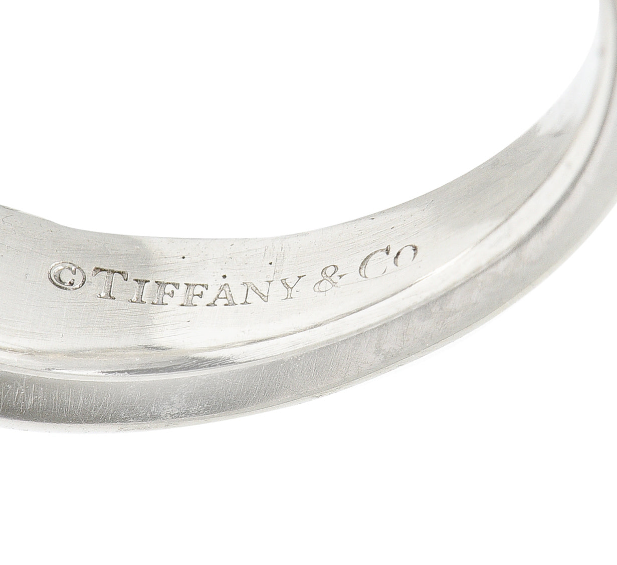 Tiffany & Co. 3.00 CTW Diamond Platinum Contemporary Band Ring Wilson's Estate Jewelry