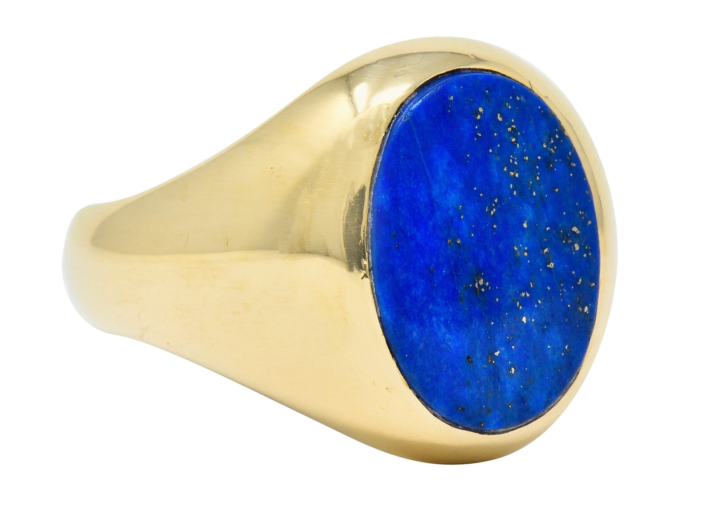 1950's Larter & Sons Lapis Lazuli 14 Karat Gold Men's Signet RingRing - Wilson's Estate Jewelry