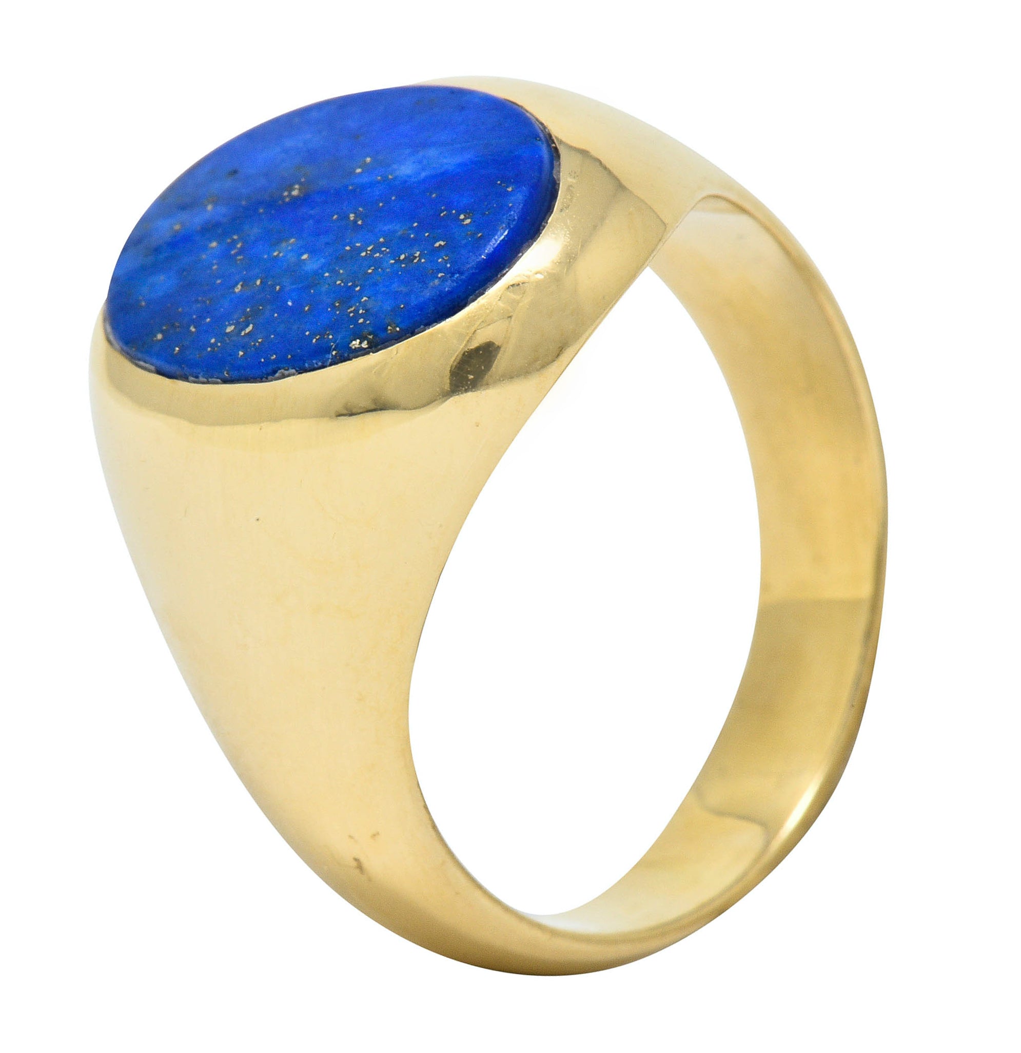 1950's Larter & Sons Lapis Lazuli 14 Karat Gold Men's Signet RingRing - Wilson's Estate Jewelry