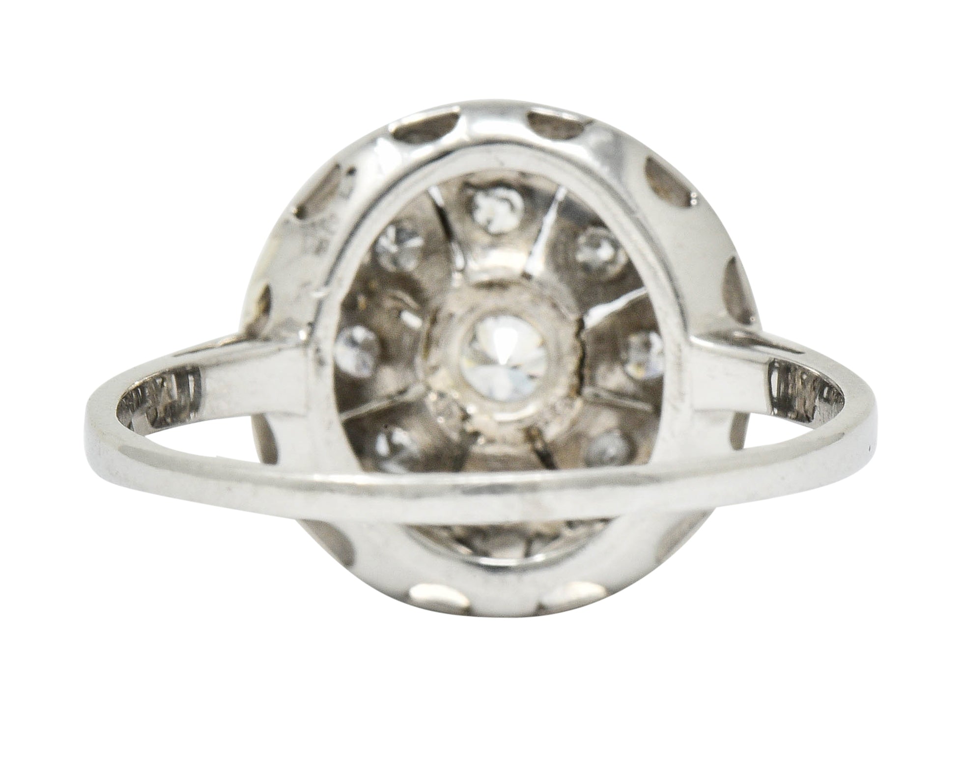 Art Deco 0.45 CTW Diamond Platinum Floral Dinner RingRing - Wilson's Estate Jewelry