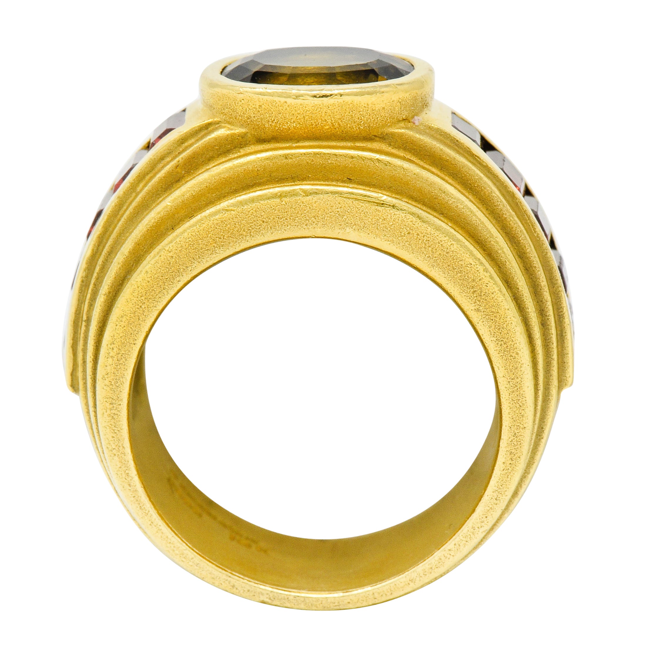 Kieselstein-Cord 3.05 CTW Andalusite Tourmaline 18 Karat Gold Band Ring Wilson's Estate Jewelry