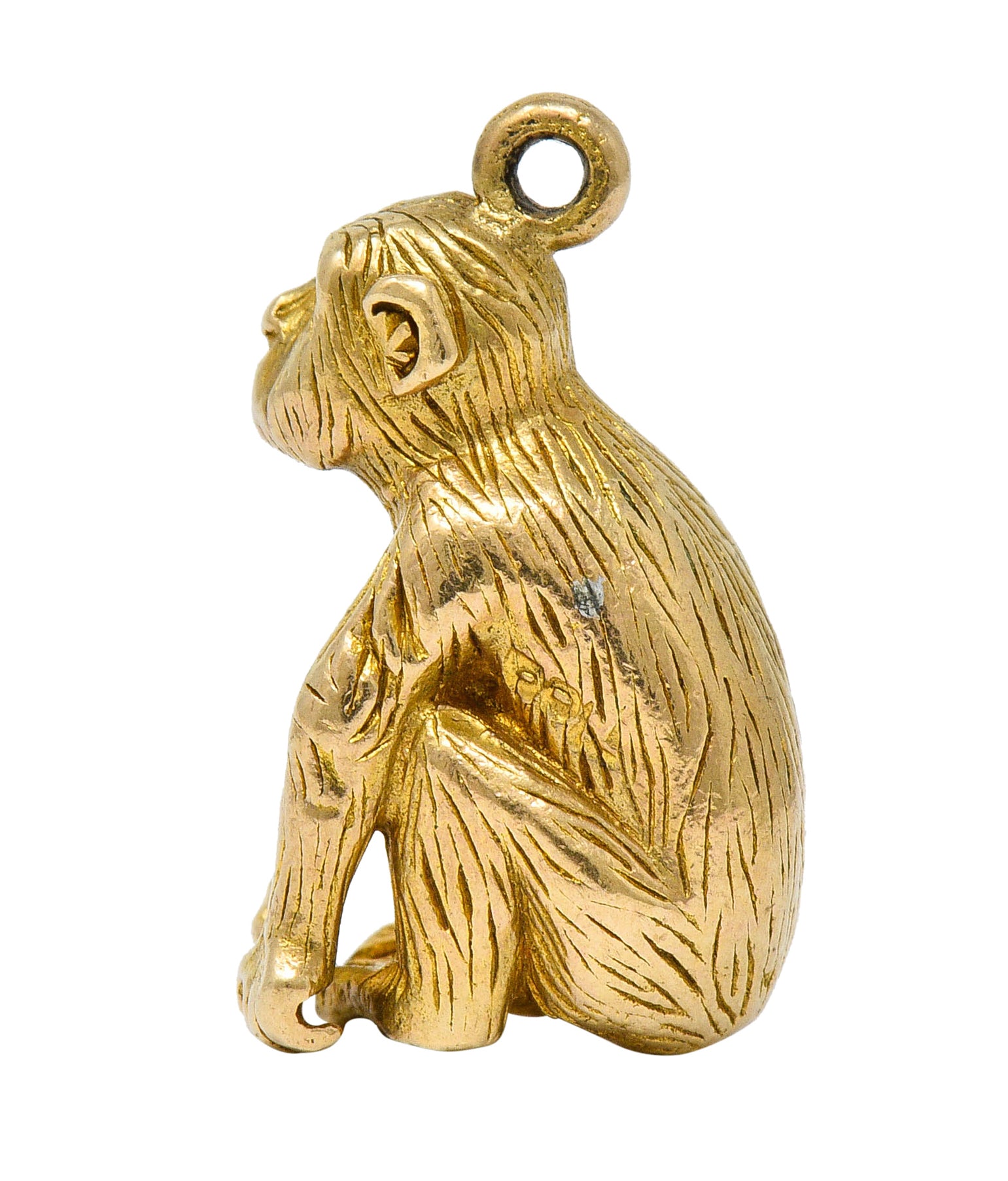 Vintage 14 Karat Gold Monkey Charmcharm - Wilson's Estate Jewelry