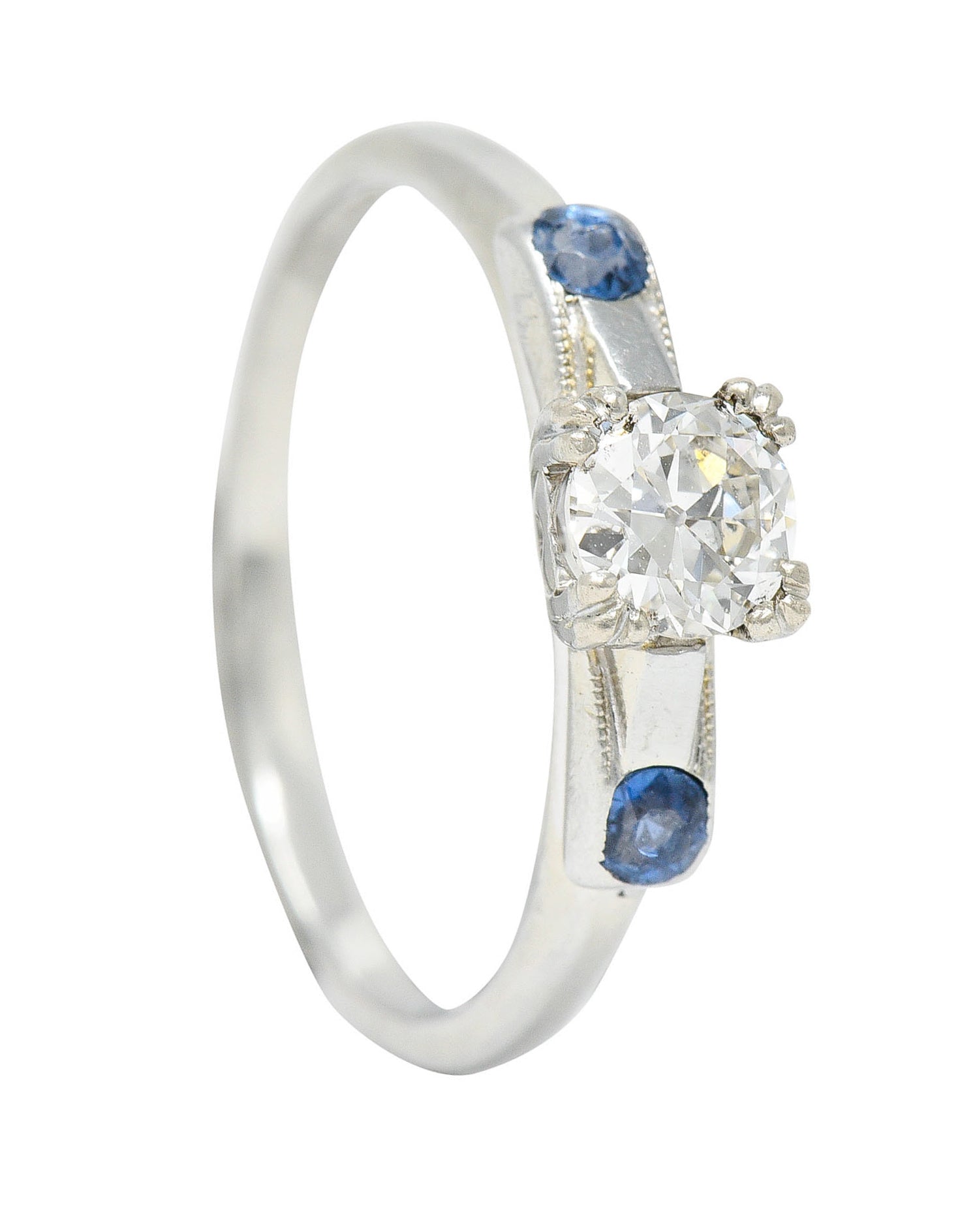 Jabel 0.51 CTW Diamond Sapphire 18 Karat White Gold RingRing - Wilson's Estate Jewelry