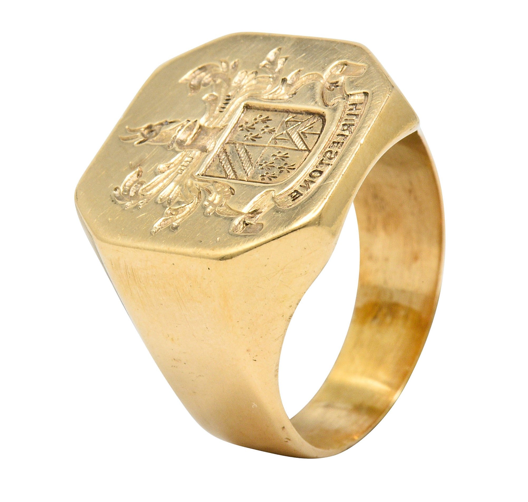 Victorian 14 Karat Gold Men's Heraldry Signet RingRing - Wilson's Estate Jewelry