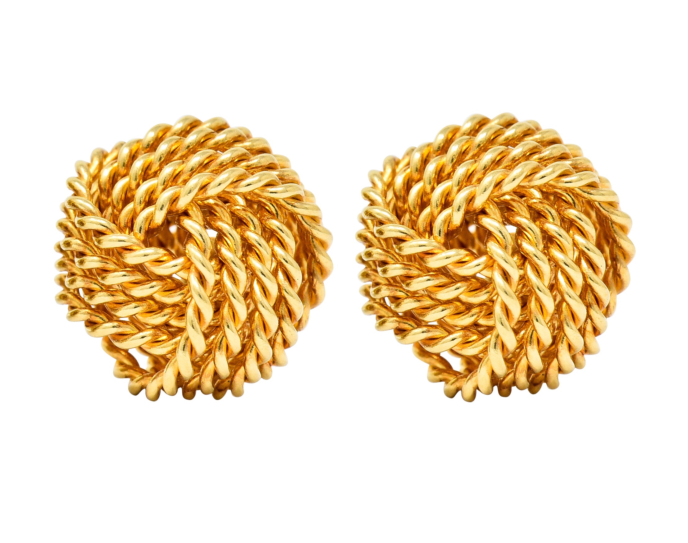 Tiffany & Co. 18 Karat Gold Tiffany Twist Knot Stud Earrings - Wilson's Estate Jewelry