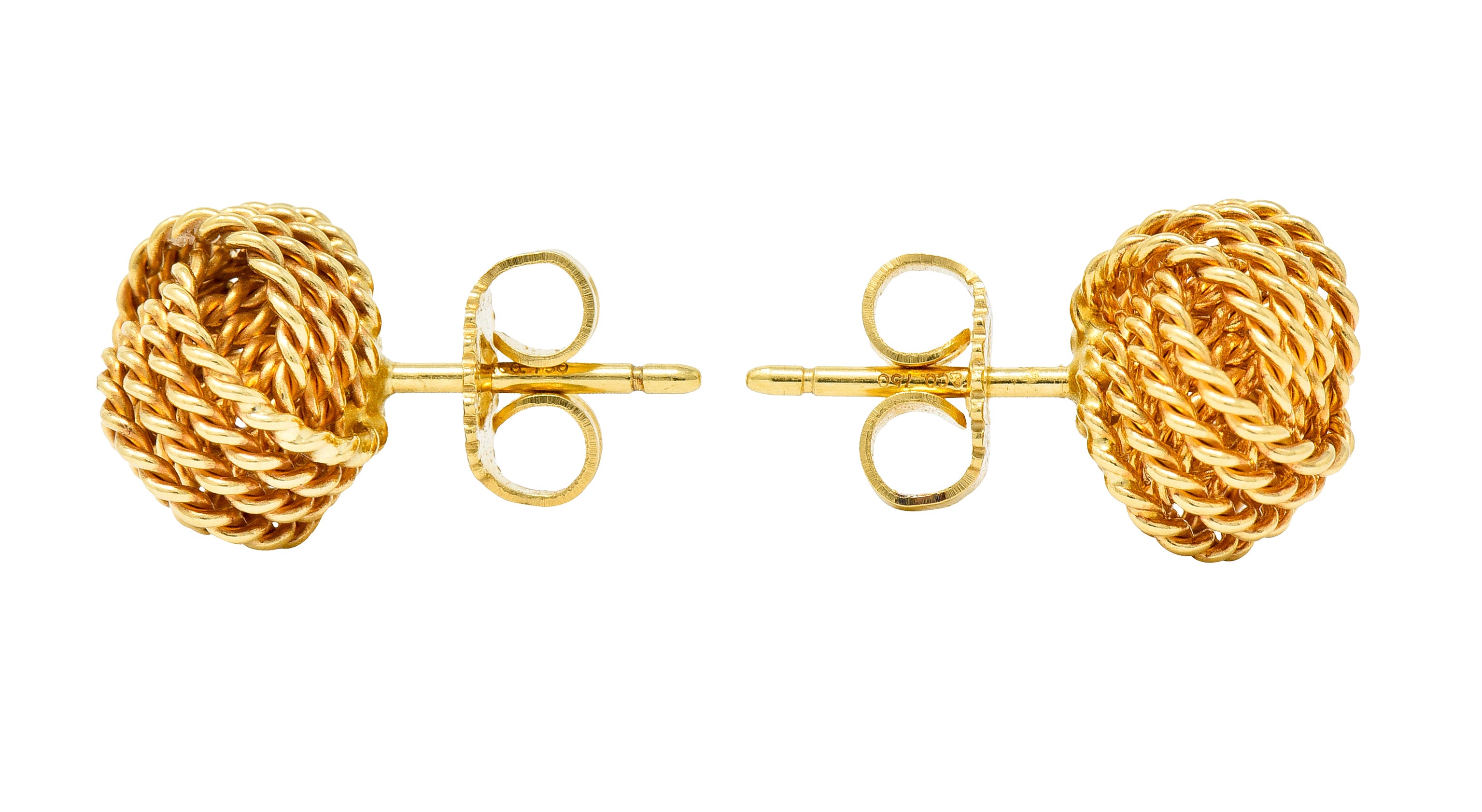 Tiffany & Co. 18 Karat Gold Tiffany Twist Knot Stud Earrings - Wilson's Estate Jewelry