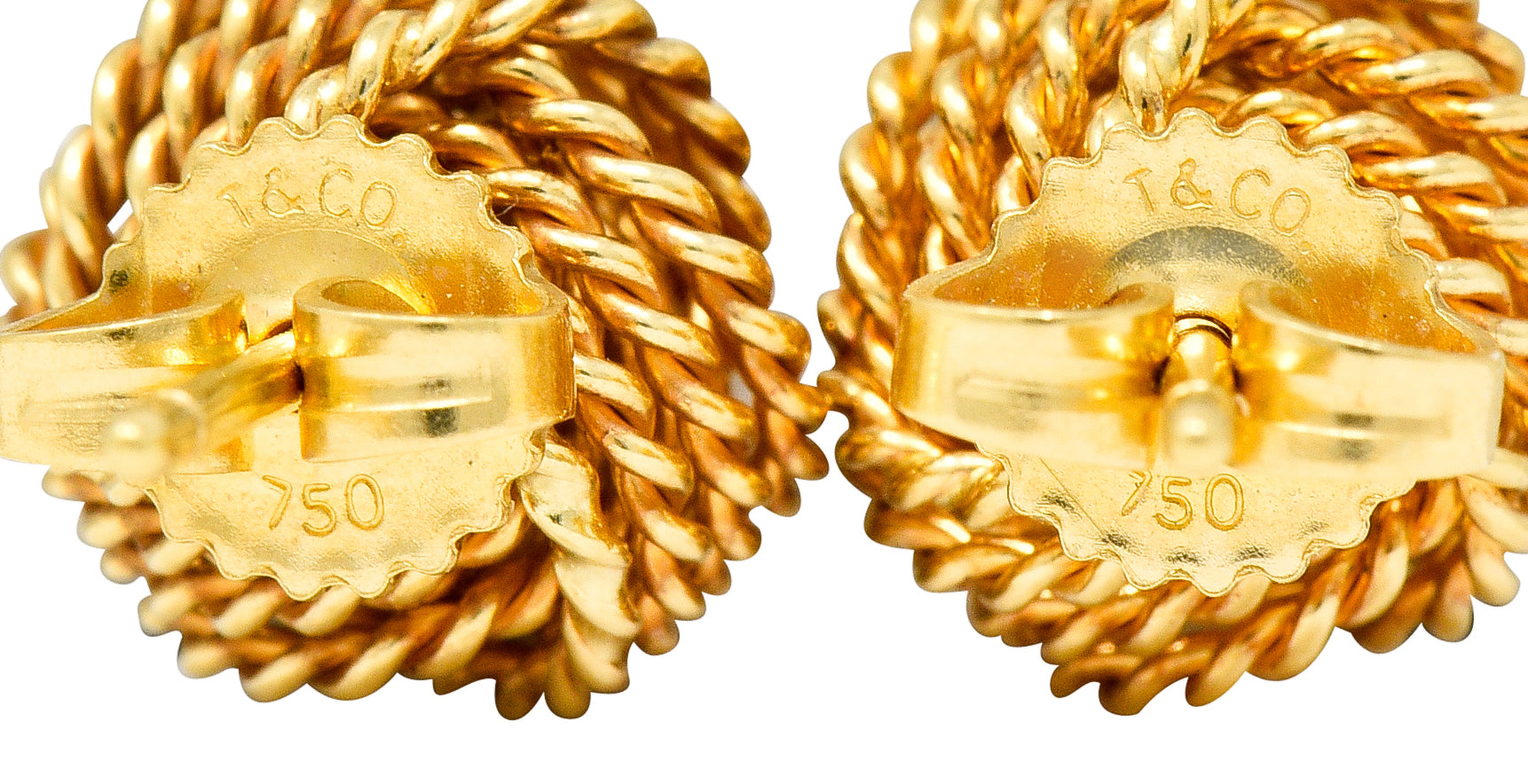 Tiffany & Co. 18 Karat Gold Tiffany Twist Knot Stud Earrings - Wilson's Estate Jewelry