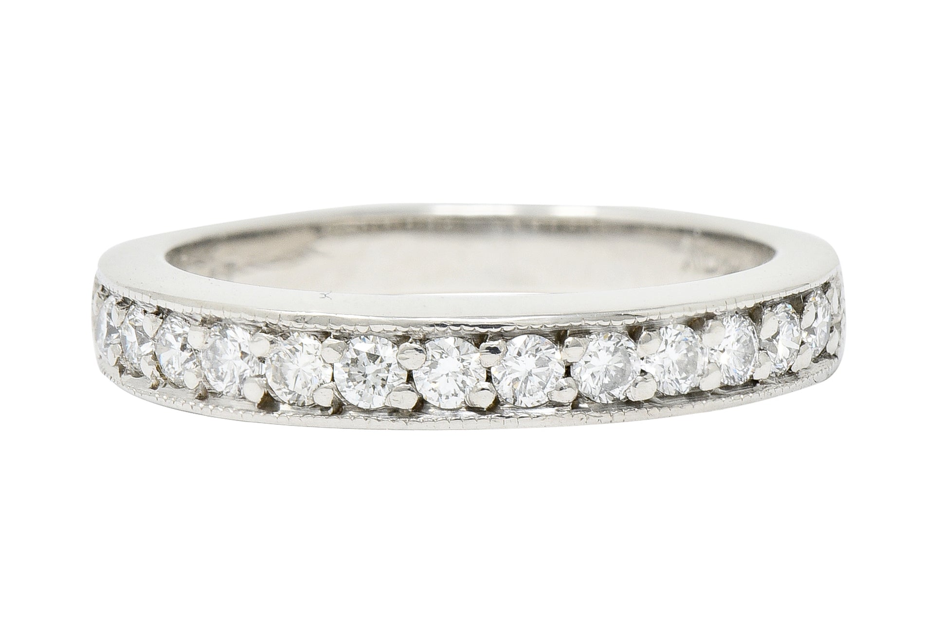 Contemporary 0.40 CTW Diamond Platinum Anniversary Band Ring - Wilson's Estate Jewelry