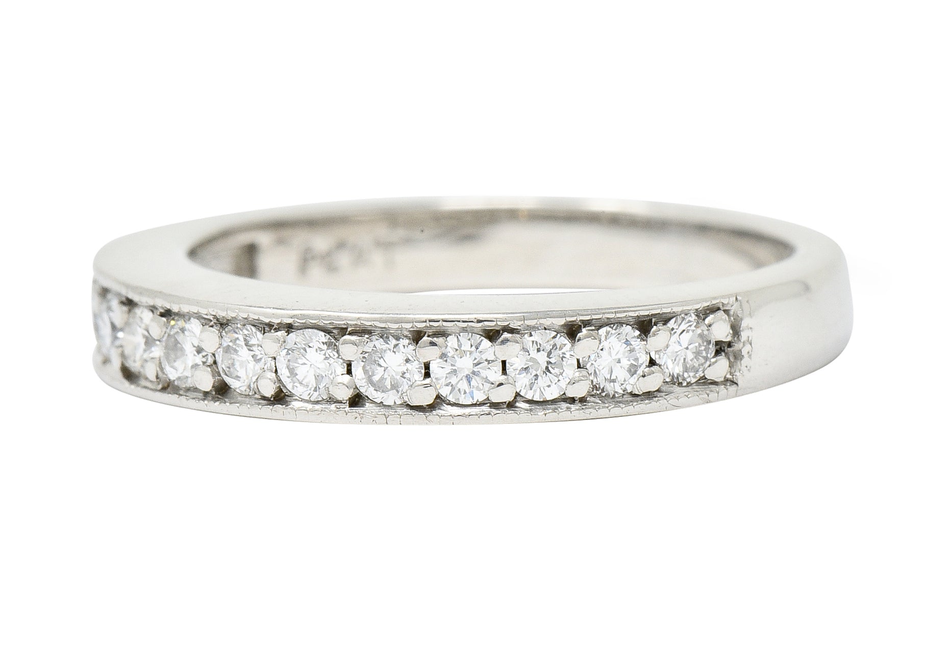 Contemporary 0.40 CTW Diamond Platinum Anniversary Band Ring - Wilson's Estate Jewelry