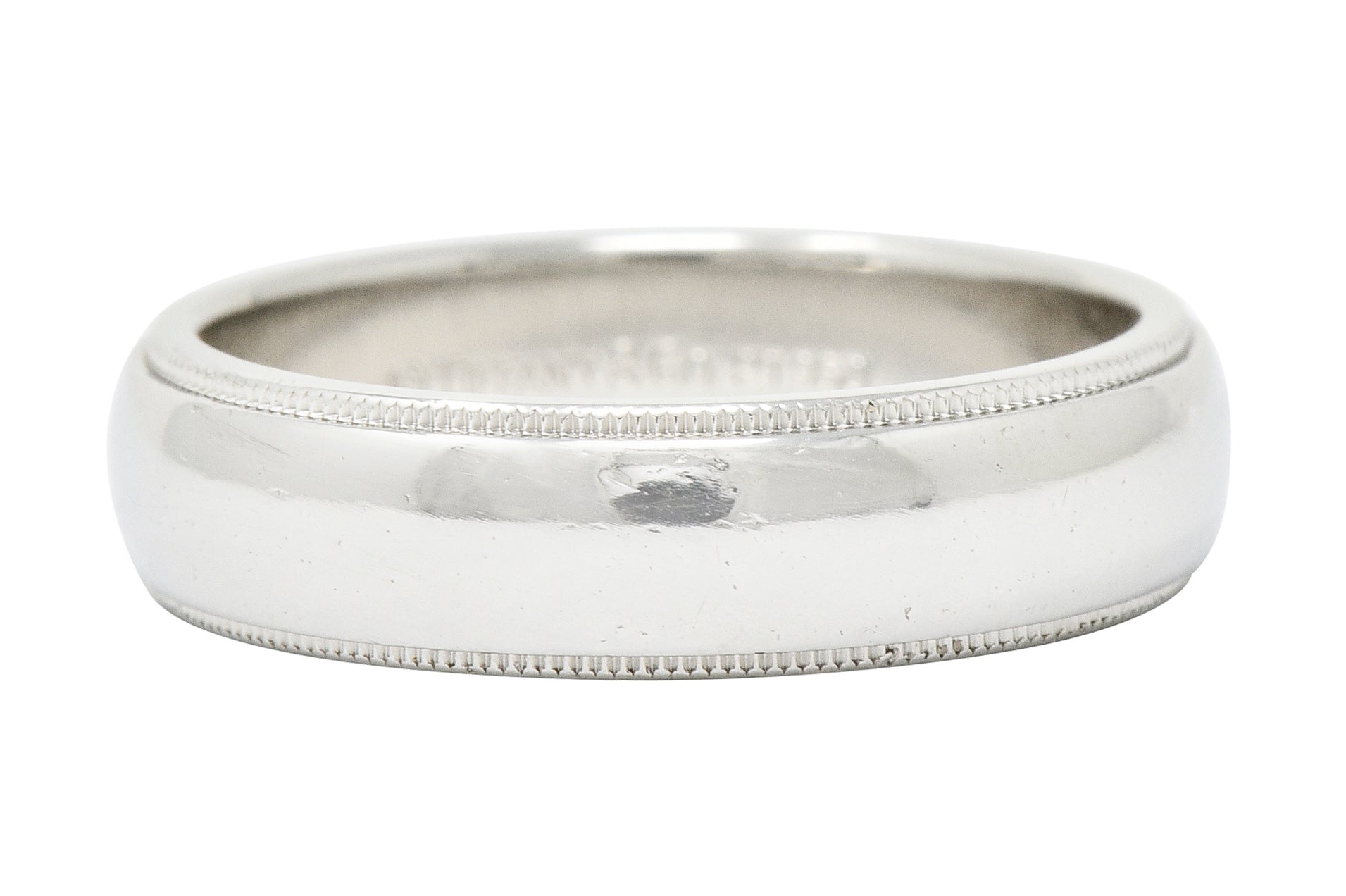 Tiffany & Co. Contemporary Platinum 6MM Men's Wedding Band Ring - Wilson's Estate Jewelry