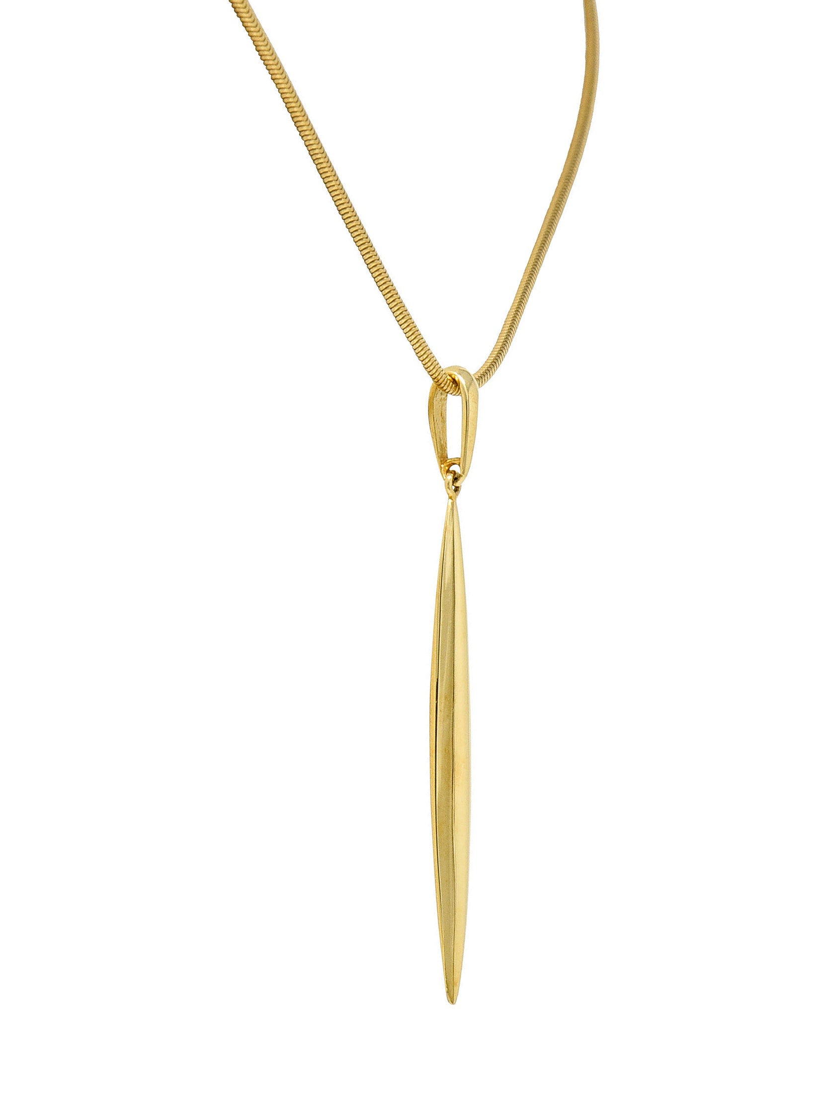 Tiffany & Co. 18 Karat Gold Feather Pendant NecklaceNecklace - Wilson's Estate Jewelry